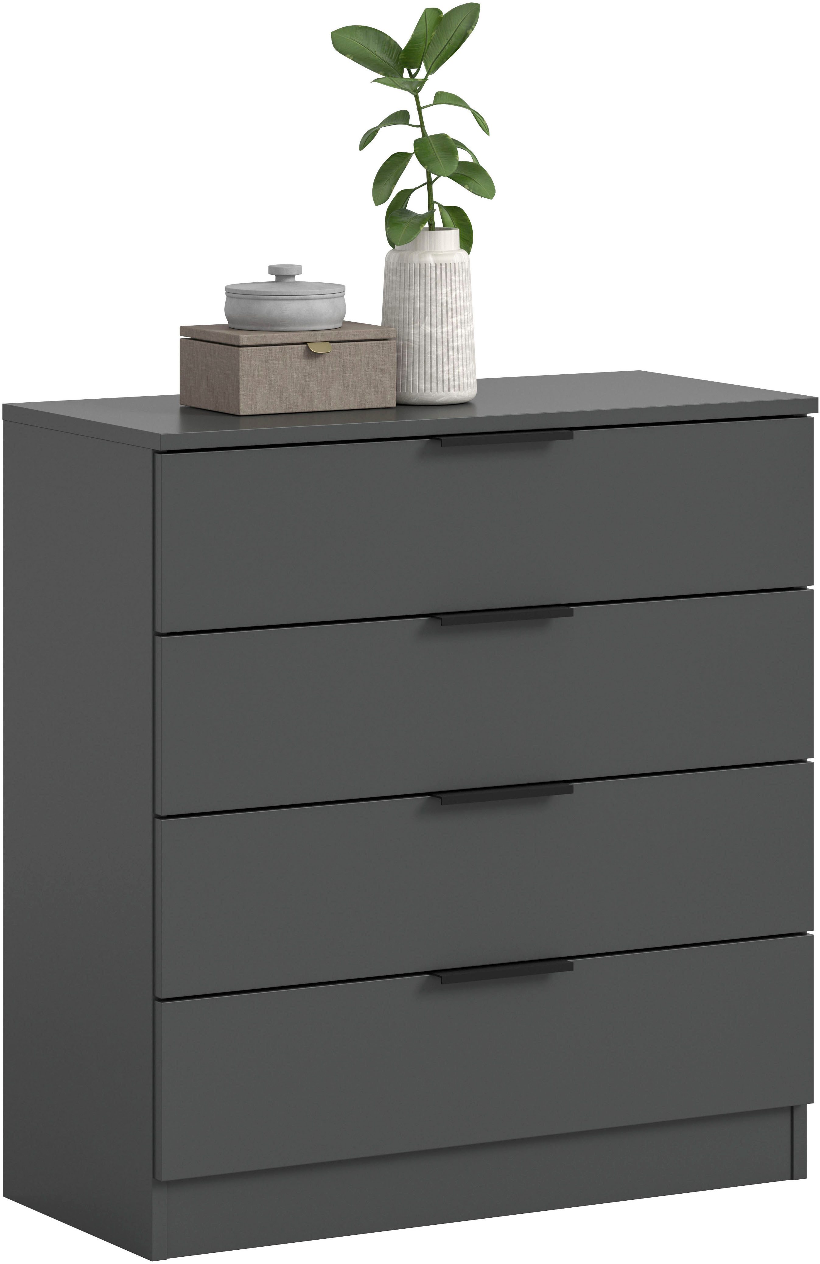 Home affaire Kommode SKARDE, Breite 74 cm, 4 Schubkästen, viel Stauraum (in verschiedenen Farben und Breiten erhältlich, individuell einsetzbar), Sideboard, Anrichte, Schubkastenkommode, Schrank