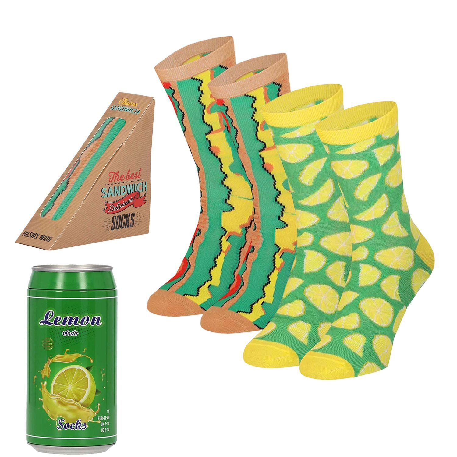 Apollo Socken Party Socken (2-Paar) originell verpackt, Doppelpack Socken-Menü, Geburtstag, Vatertag