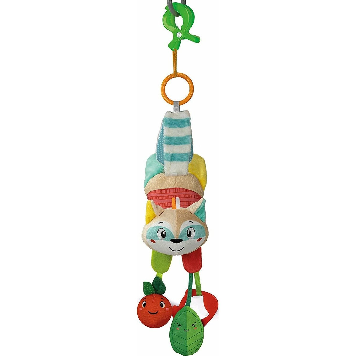 Clementoni® Kinderwagenanhänger Clementoni Clip Easy Peasy Waschbär Stofftier