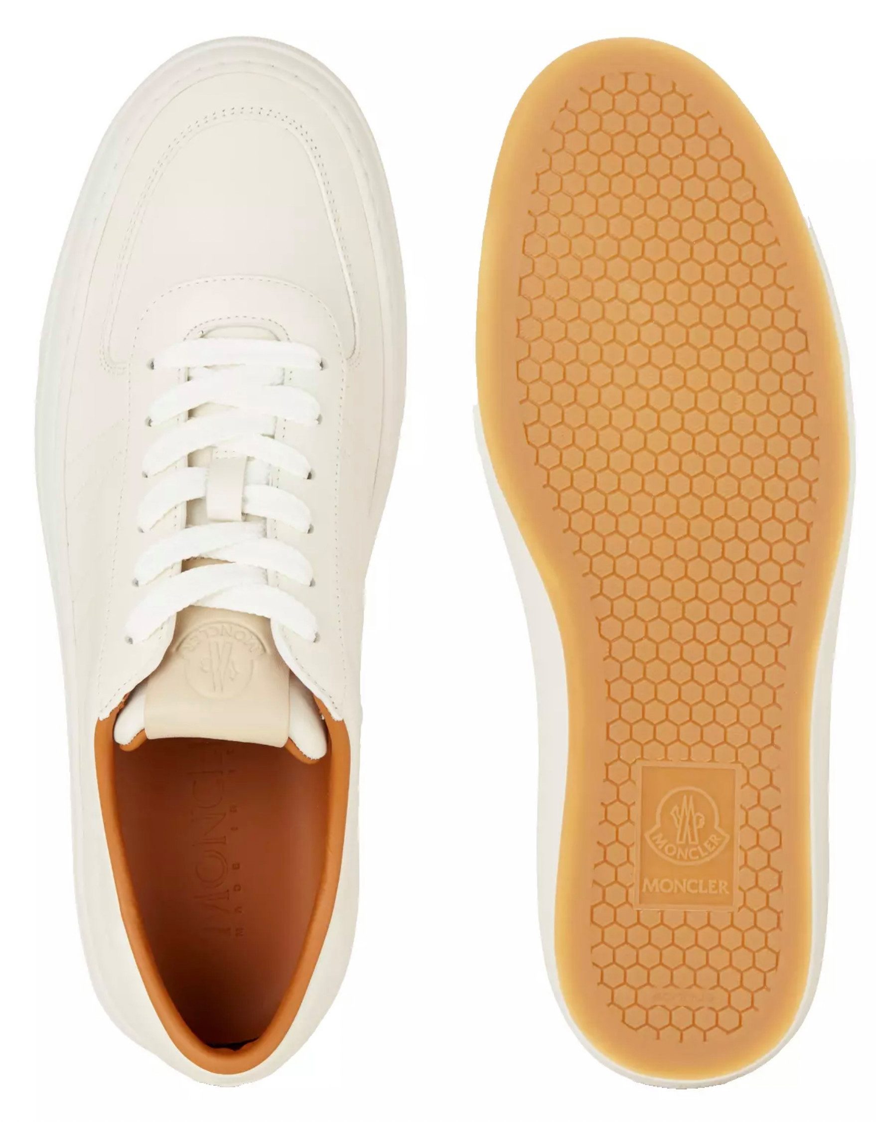MONCLER Monclub Low Top Nubukleder Schuhe Sneaker Gepolsterter Schaftrand, strukturierte Laufsohle, Logo-Branding