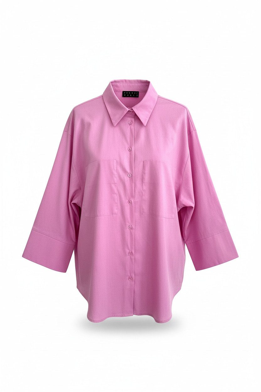 Zuckerwatte Hemdbluse aus feiner Baumwolle mit Elasthan günstig online kaufen