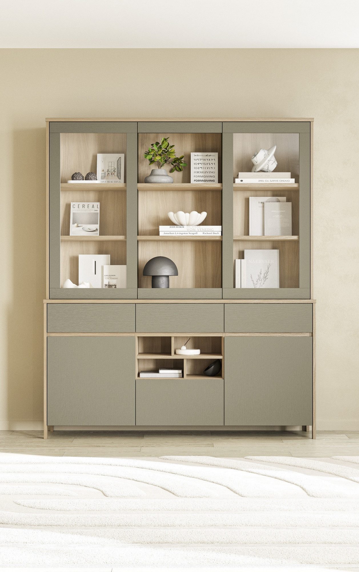 Beauty.Scouts Buffet "Stranda" Eukalyptus Skandi Eiche, 164x195x39 cm