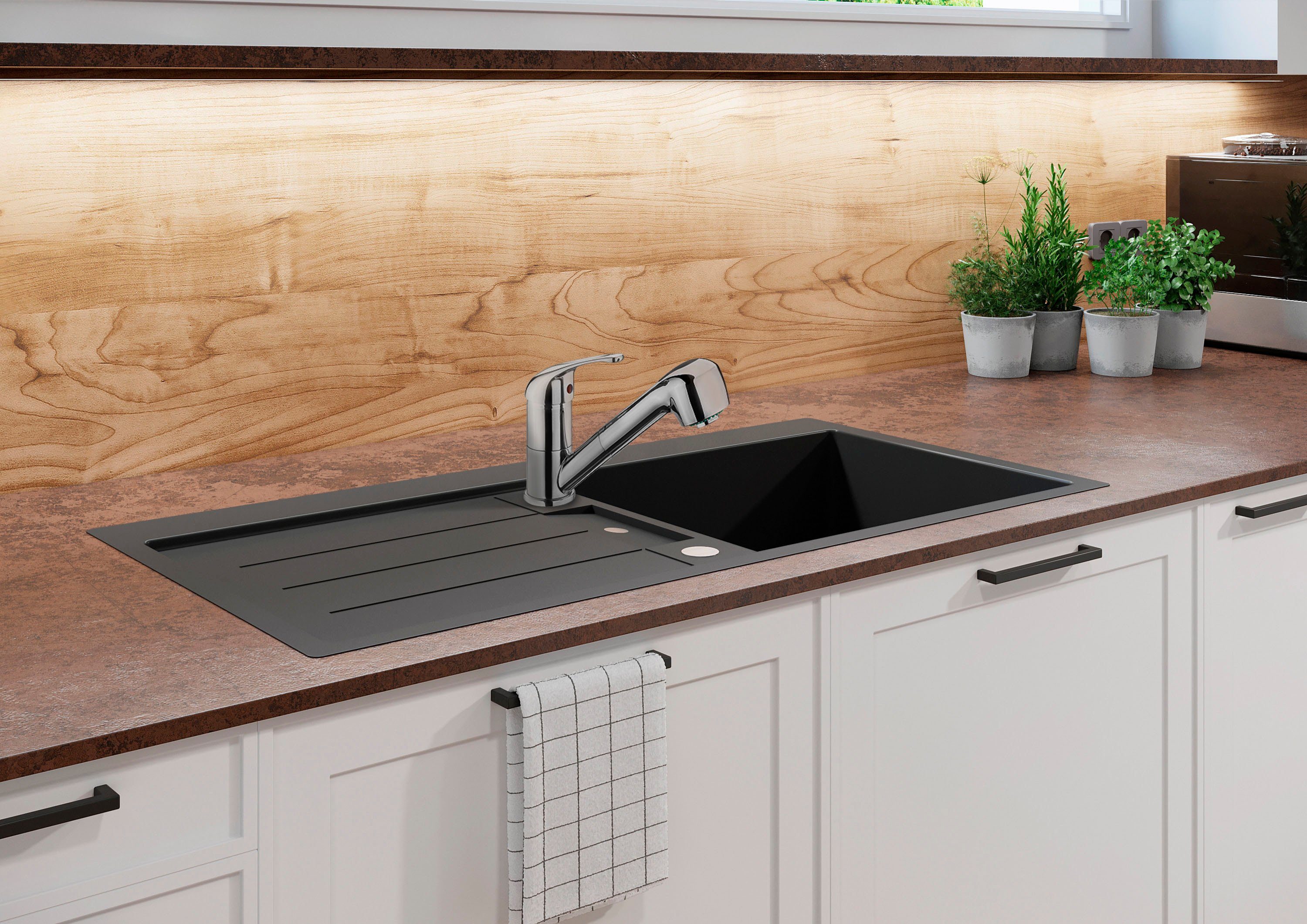 CORNAT Spültischarmatur "Fabio" -Hochwertiger Messingkörper - verchromt - S günstig online kaufen