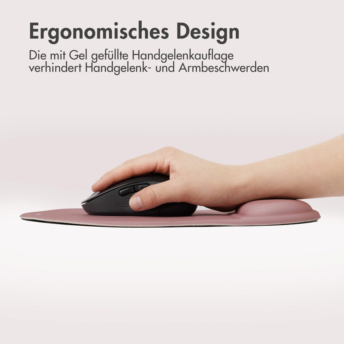imoshion Mauspad imoshion Ergonomisches Mauspad - Mauspad mit Handgelenkstütze - 30 x 2 (1-St)