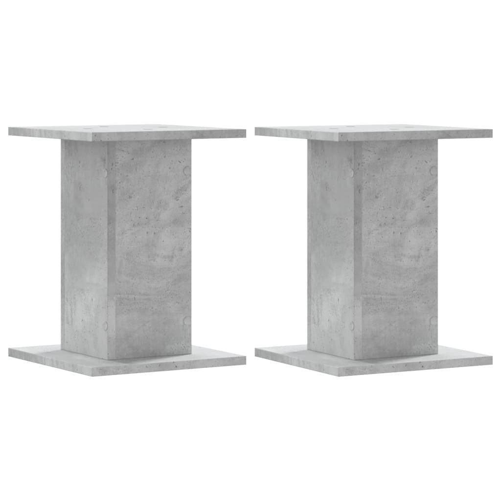 vidaXL Lautsprecherständer Lautsprecherständer 2 Stk. Betongrau 30x30x40 cm Holzwerkstoff