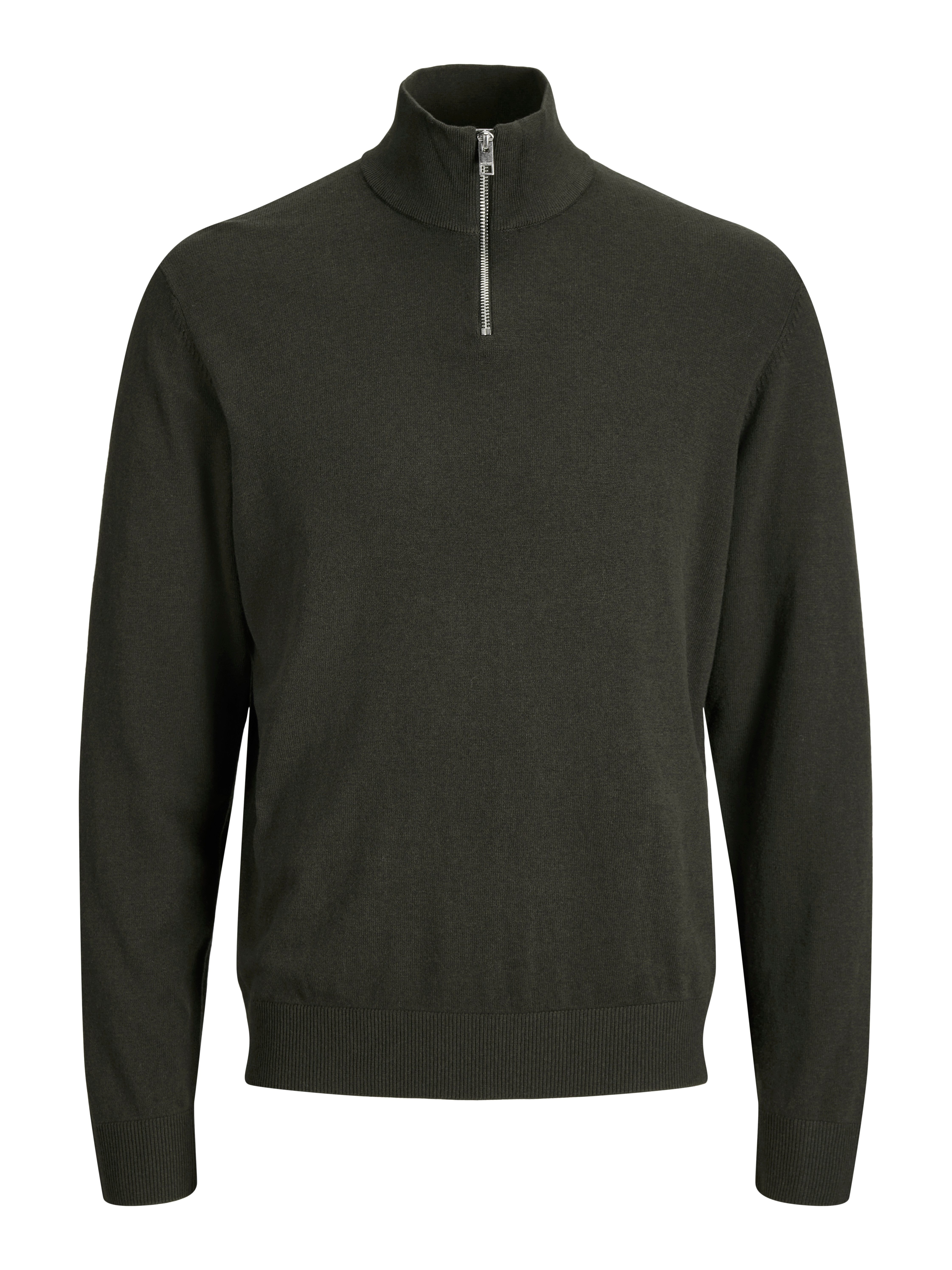 Jack & Jones Junior Troyer JJEEMIL KNIT HALF ZIP NOOS JNR Baumwollmischung, regular fit