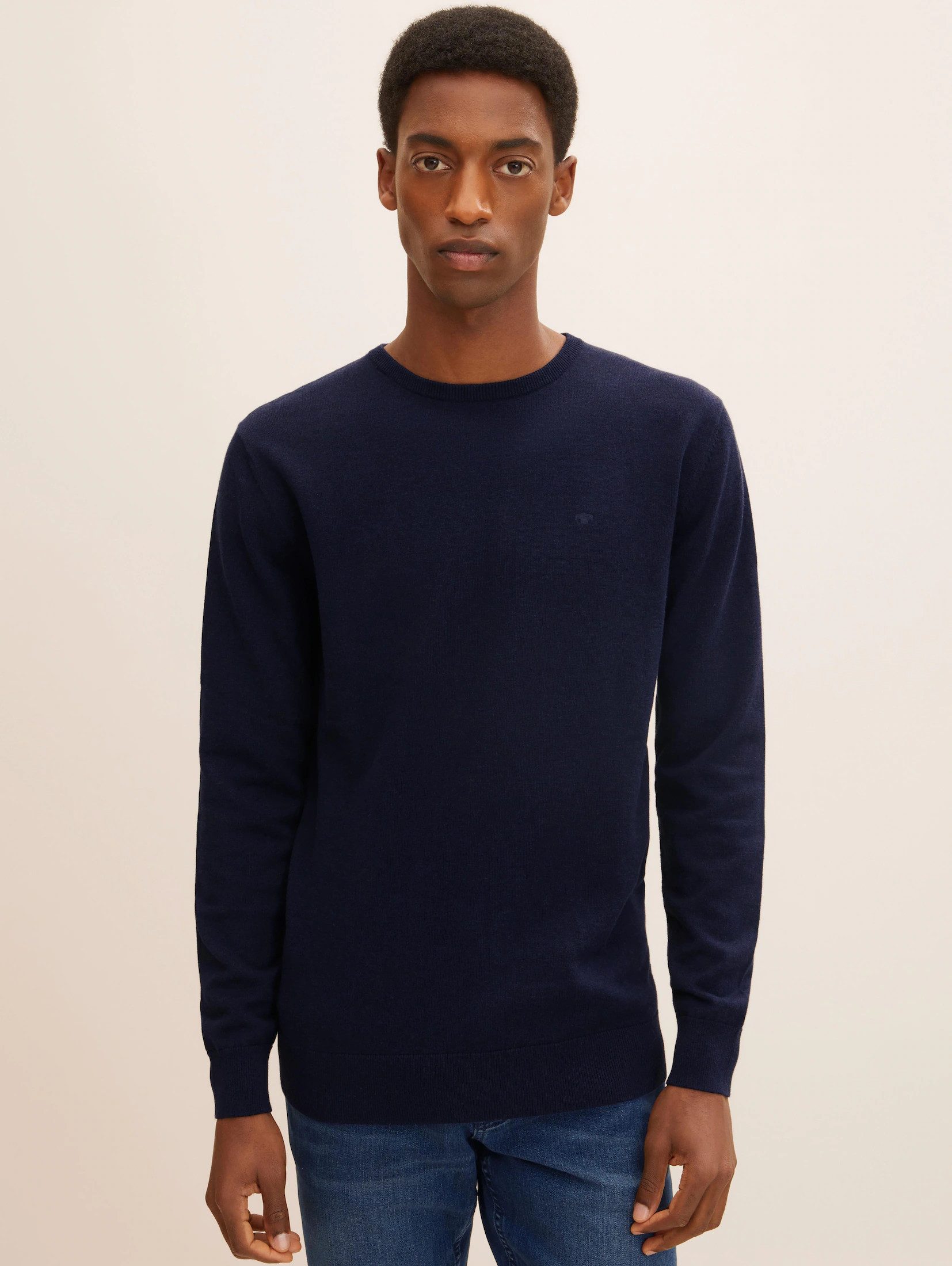 TOM TAILOR Strickpullover basic crew neck sweater
