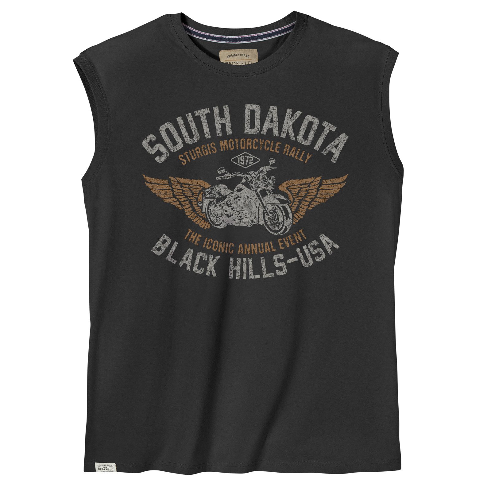 redfield Muscleshirt Redfield Tank Top Motorcycle in XXL Größen, schwarz