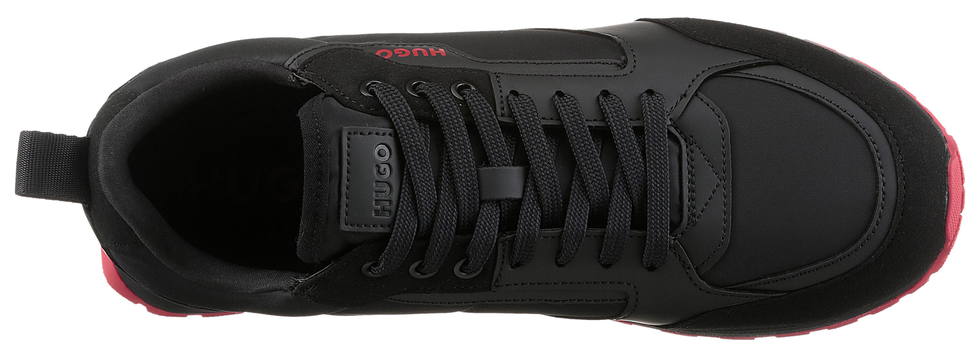 HUGO Icelin_Runn Sneaker, Freizeitschuh, Halbschuh, Schnürschuh mit Logoschriftzug