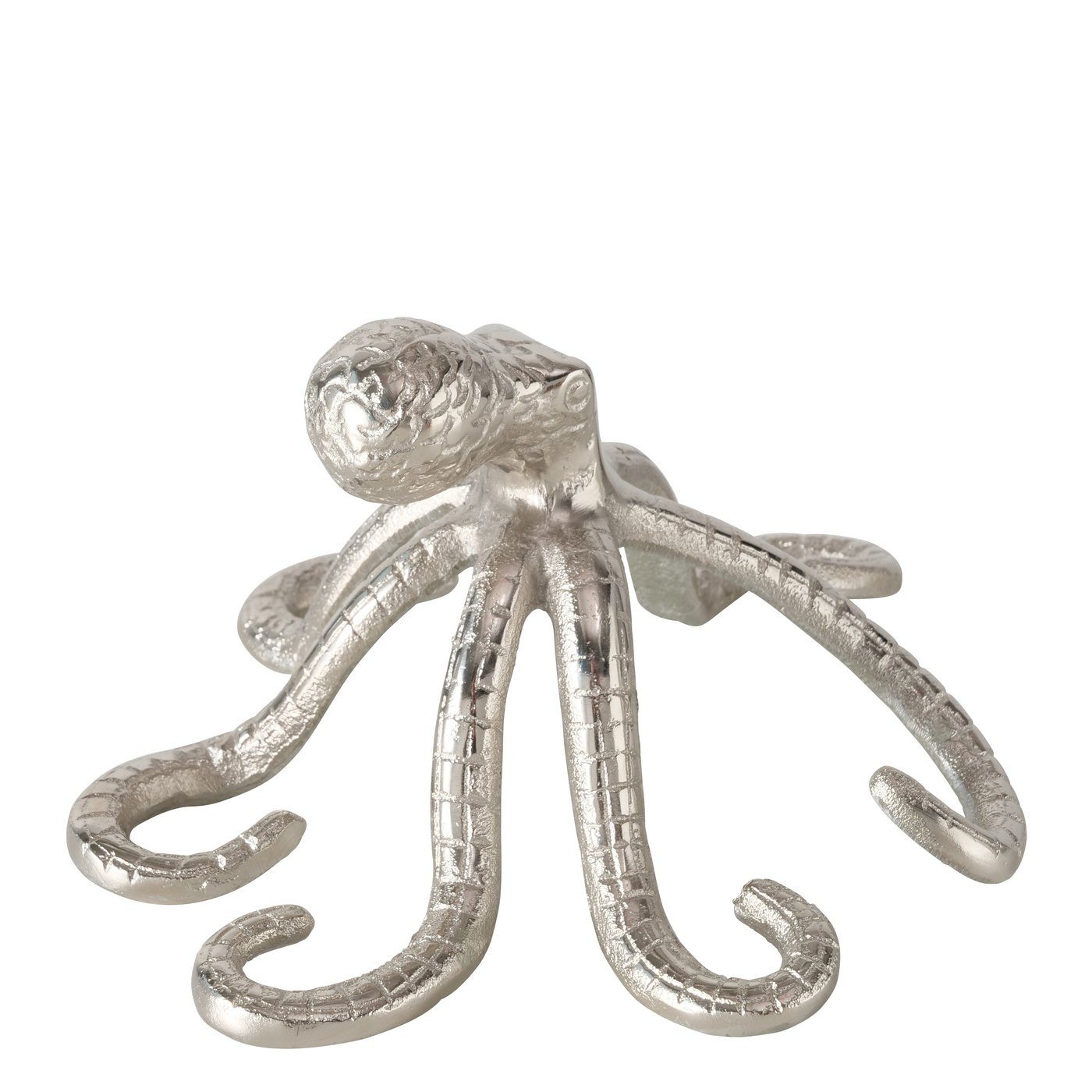 MF Dekofigur Dekofigur Octopus Silber Glänzend aus Aluminium (1 St) – Bild 2 von 5