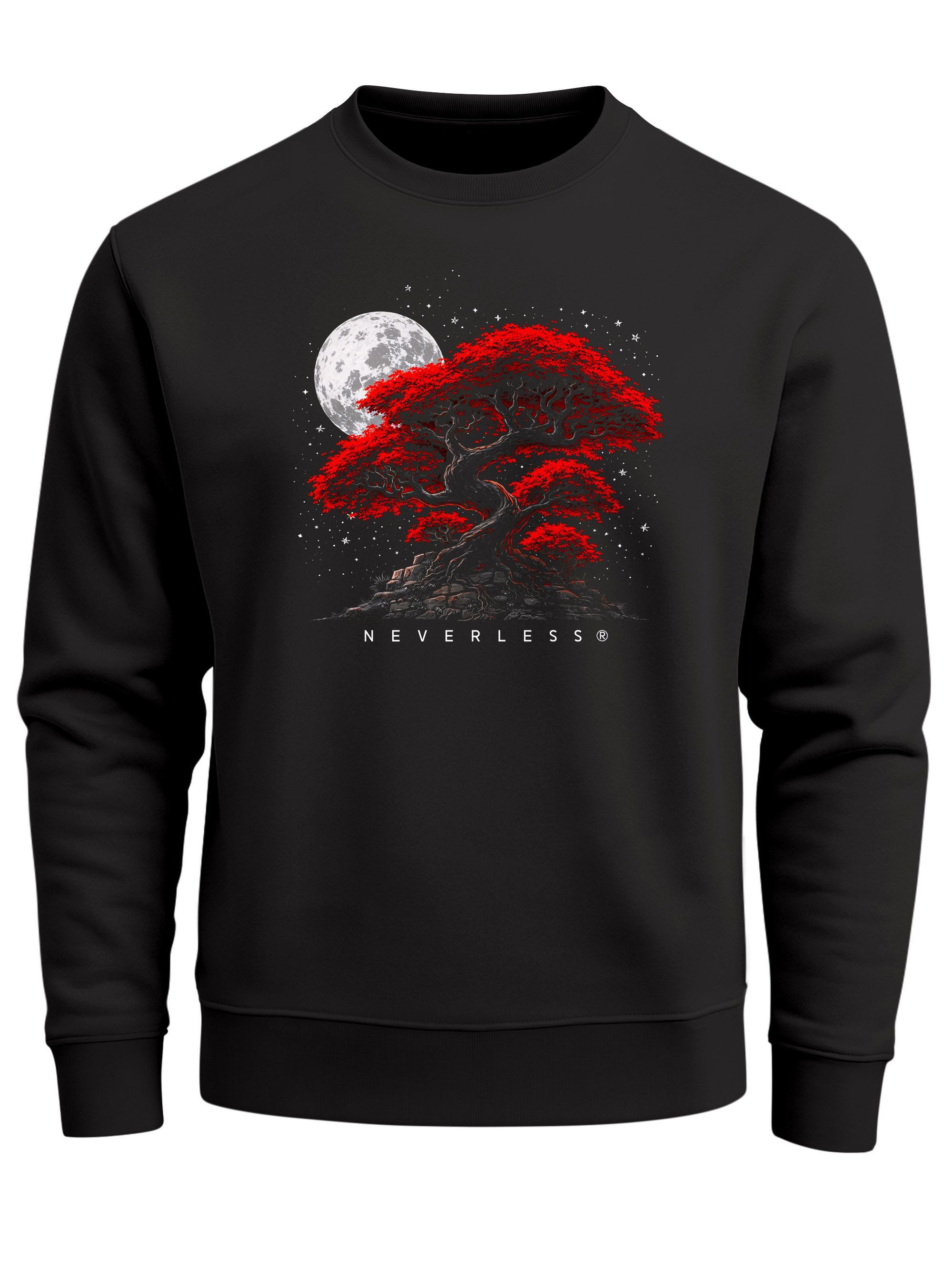 Sweatshirt Sweatshirt Herren Frontprint Bonsai Baum Japan Ästhetik Nature Vibes