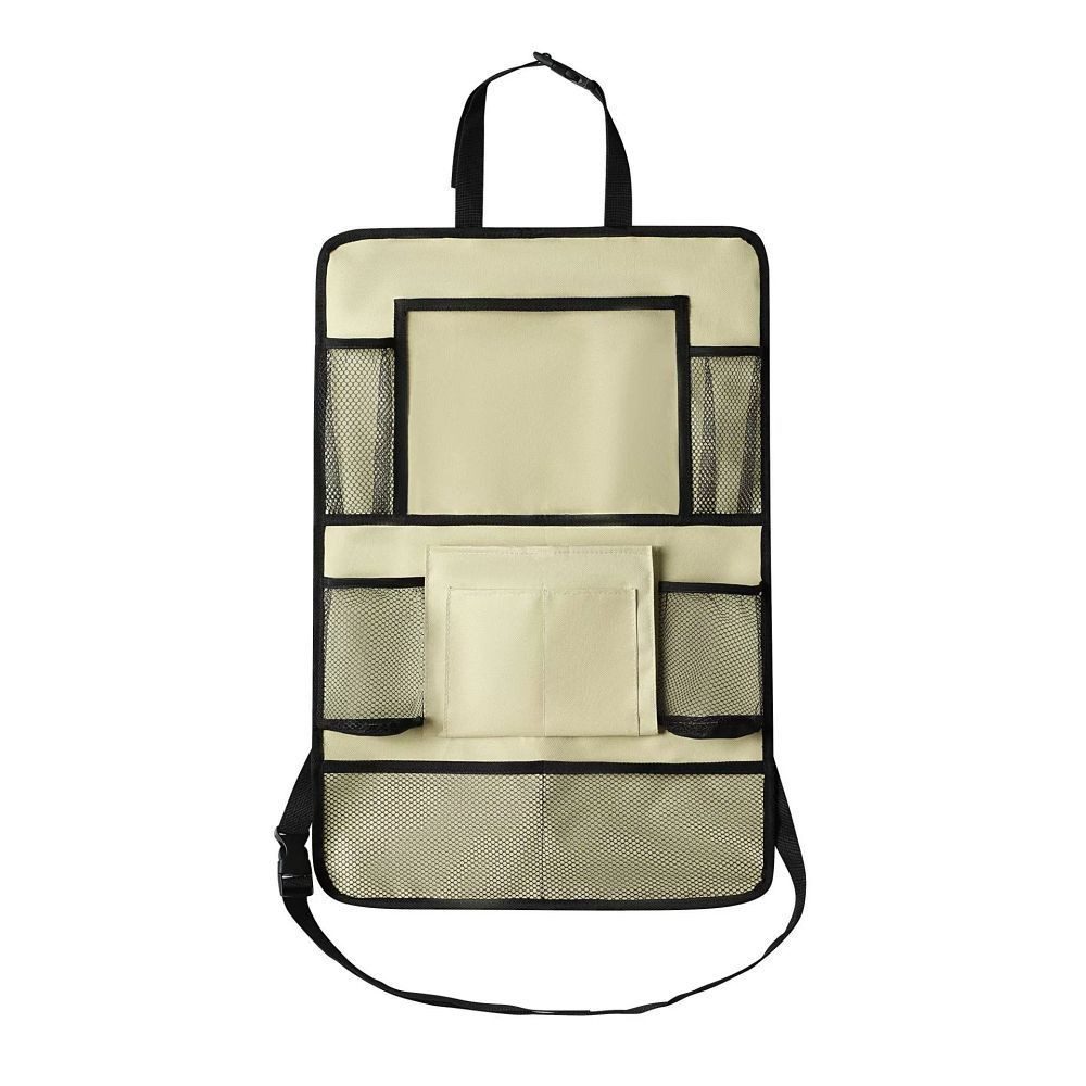 Wisam Rücksitzorganizer Auto-Organizer für Vordersitze mit Fächern Beige