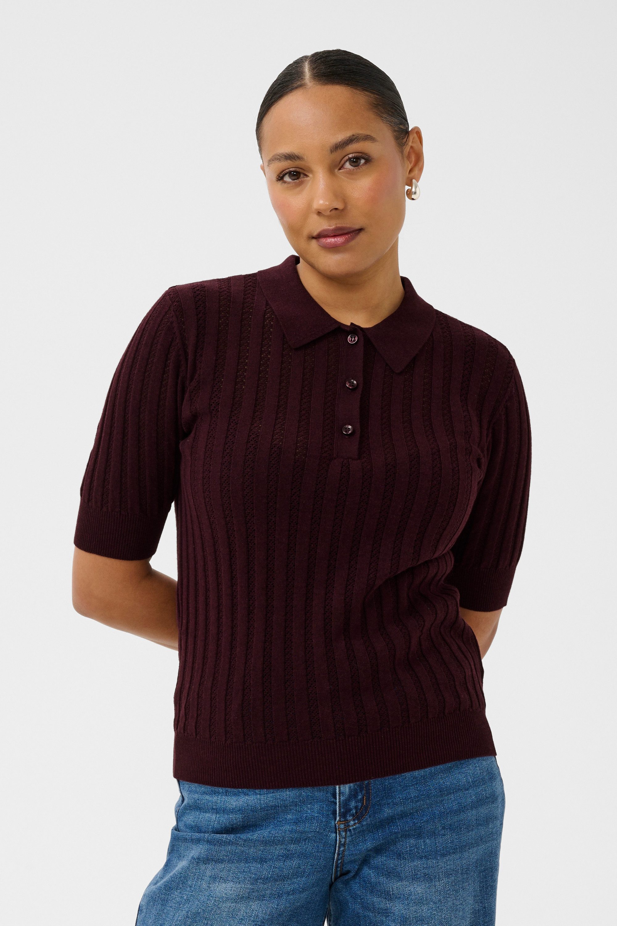 KAFFE T-Shirt Kurzarm-Bluse KAbirma