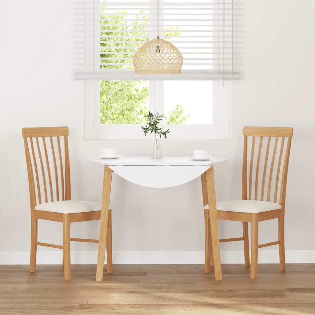 vidaXL Esszimmerstuhl Esszimmerstühle mit Kissen 2 Stk. Massivholz Gummibaum (1 St)