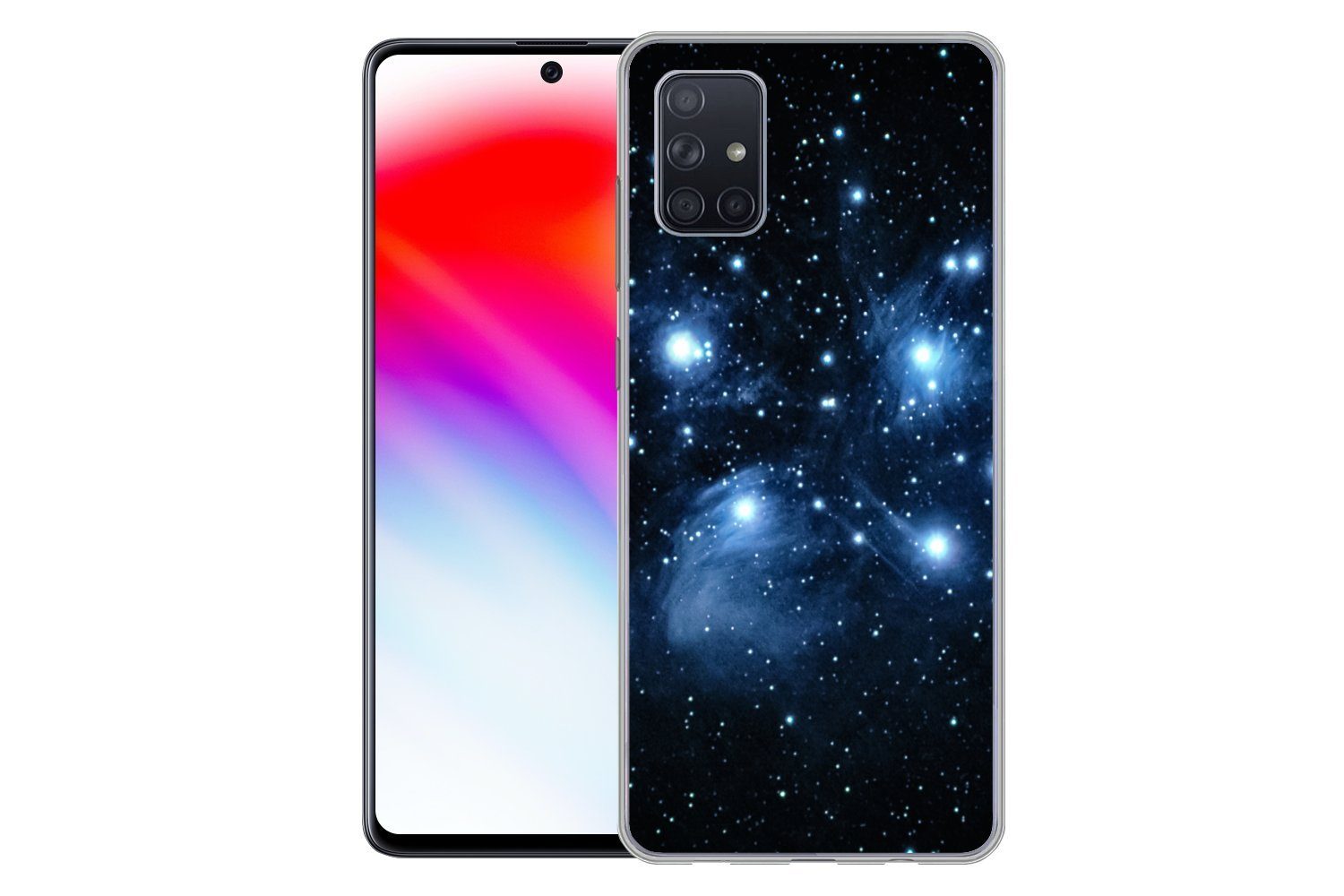 MuchoWow Handyhülle für Samsung Galaxy A71 Universum - Planeten - Sterne - Jungen - Mädche, Phone Case, Silikon, Schutzhülle Dünn