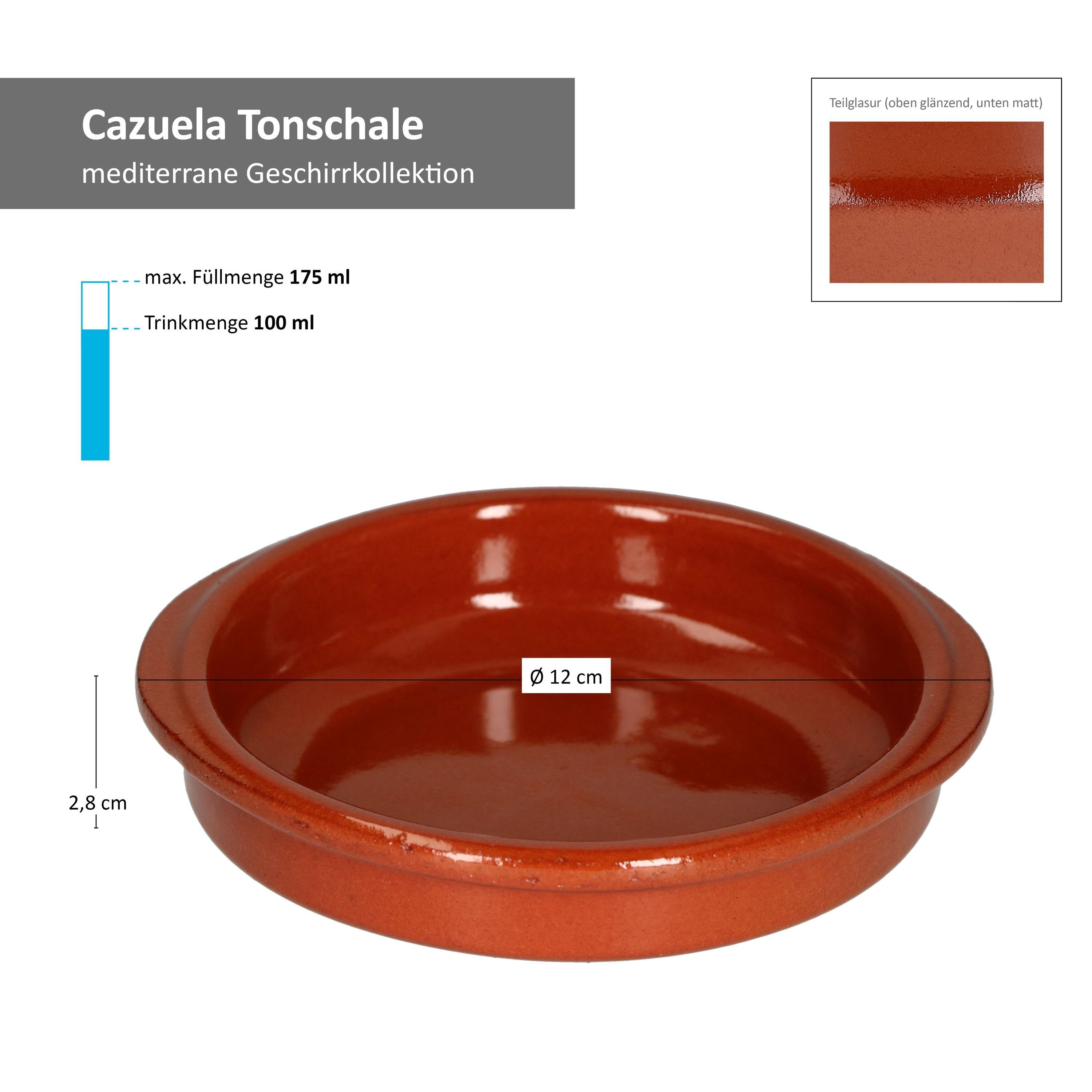 MamboCat Cazuela Henkel Servierschale Tonschale 99510 Set 12cm mit Bernd - 12er