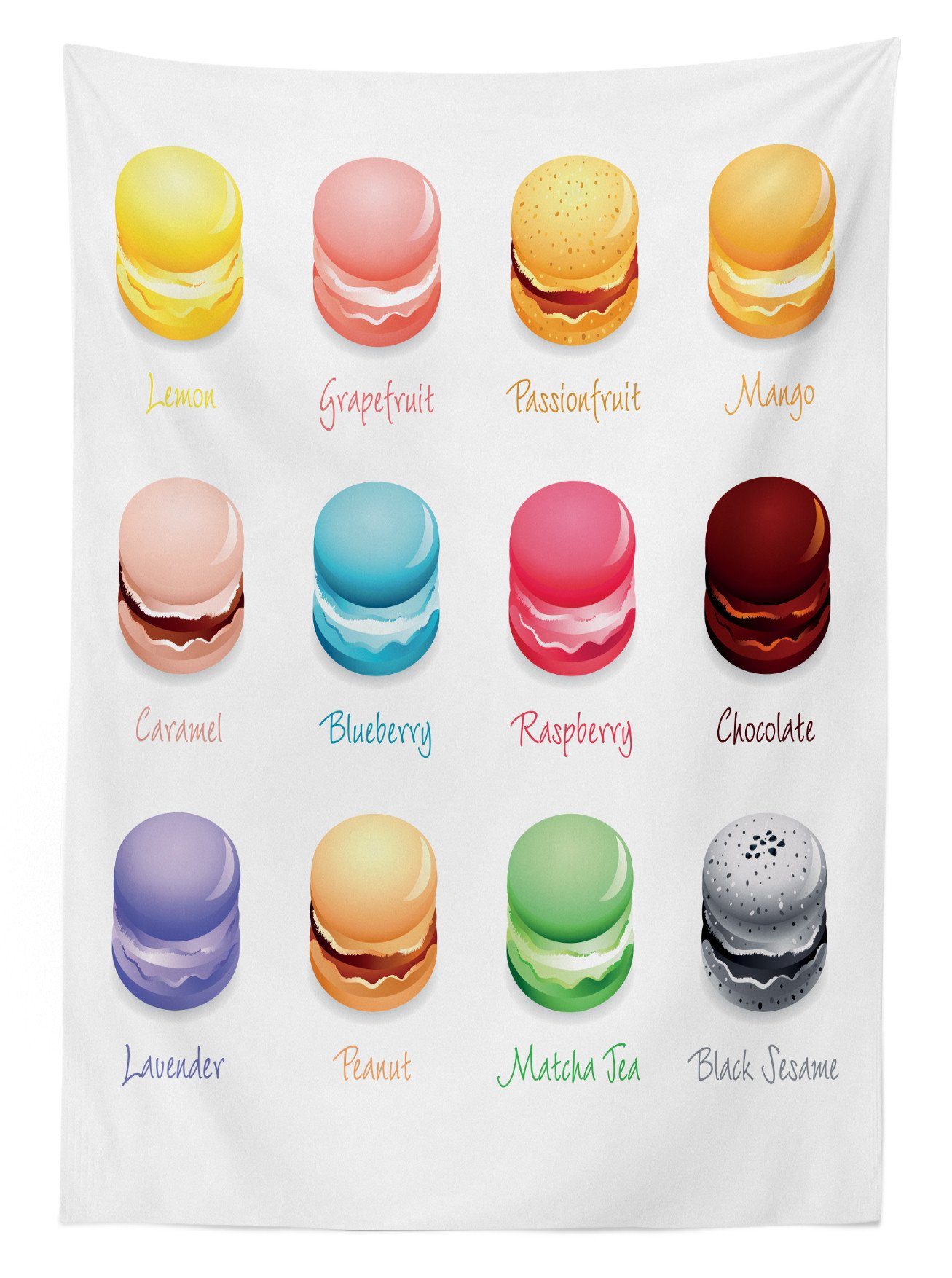 Tischdecke Für Außen Abakuhaus Macarons Bunte Klare Waschbar Bereich den Tee-Party Farbfest Farben, geeignet