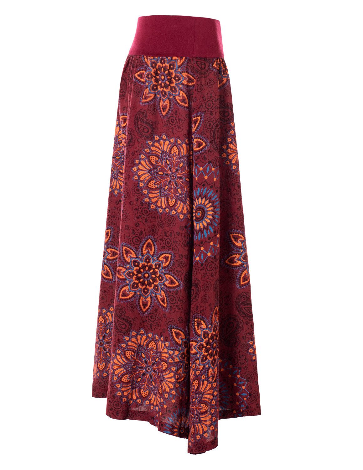 Vishes Maxirock Langer Damen Sommer-Rock Sommerröcke Bunt mit Mandalas bedruckt Retro, Festival, Boho Style