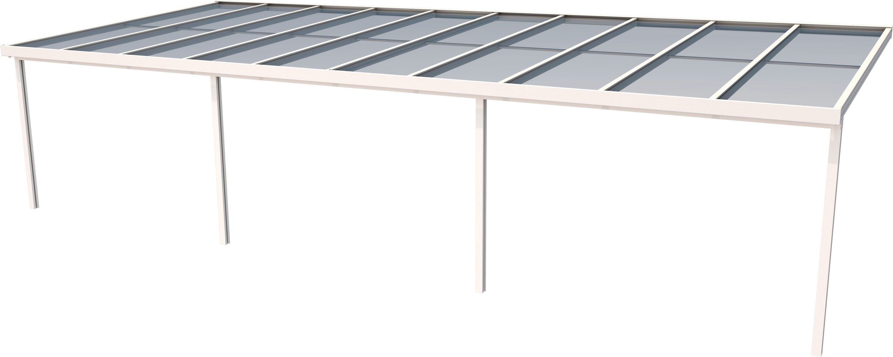 GUTTA Terrassendach Premium, BxT: 1014x406 cm, Bedachung Dachplatten, BxT: 1014x406 cm, Dach Acryl Klima blue