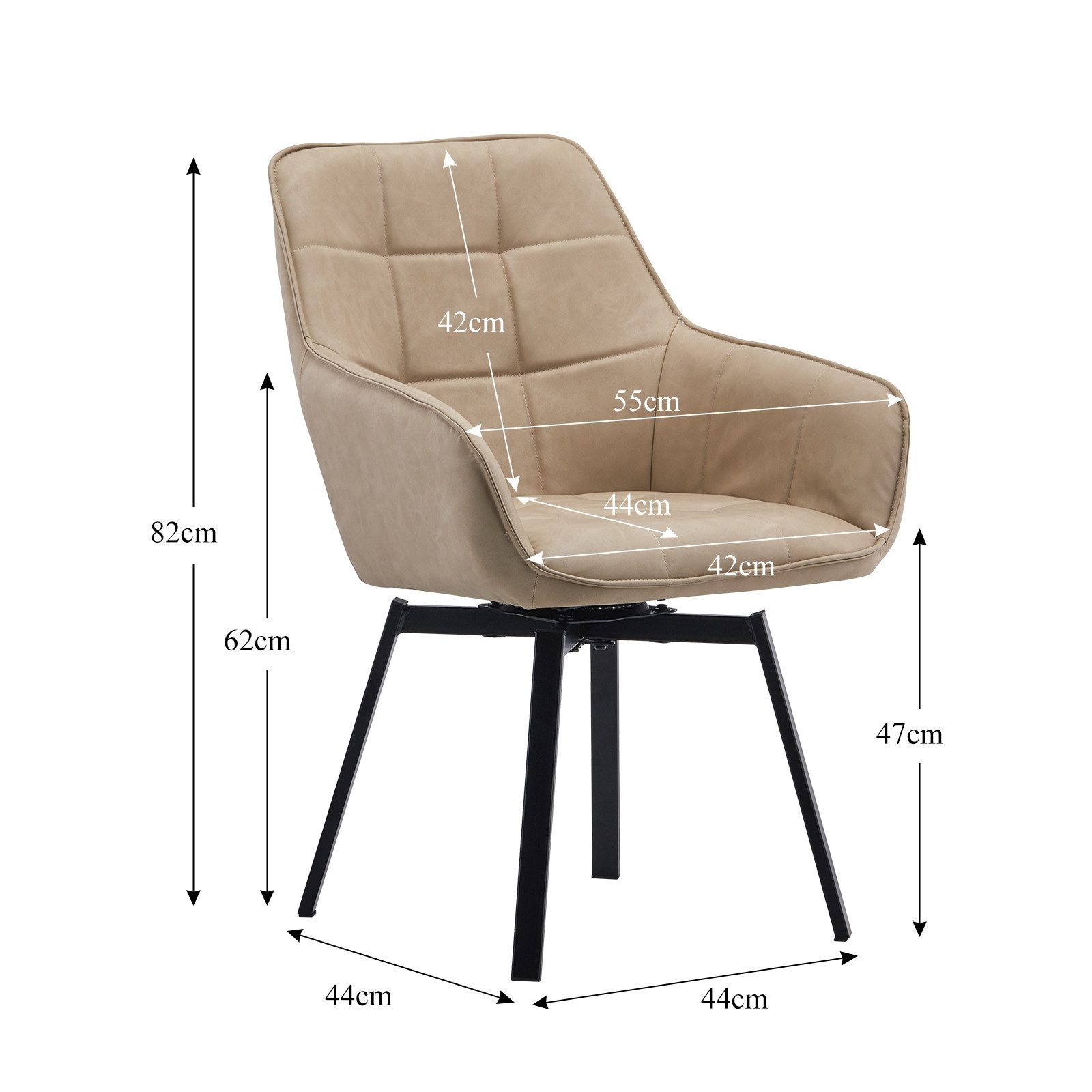 Ofcasa Esszimmerstuhl Kunstlederstühle (4er Set), Gepolsterter günstig online kaufen