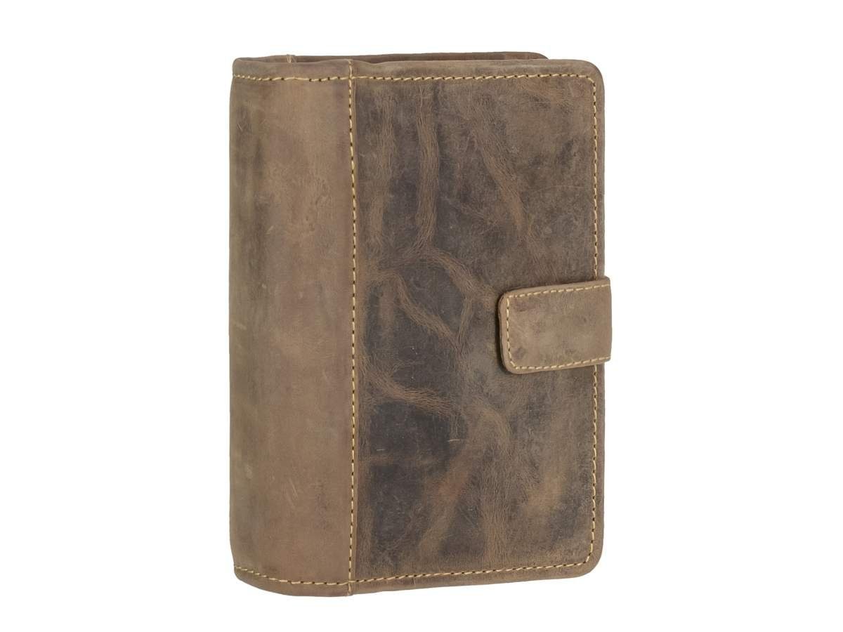 Greenburry Terminplaner "Vintage" Leder Terminkalender A6 (14x19cm) antik braun, mit Kalender