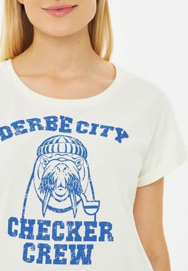 Derbe T-Shirt DERBE CITY Nachhaltig, Organic Cotton, auffälliger Print