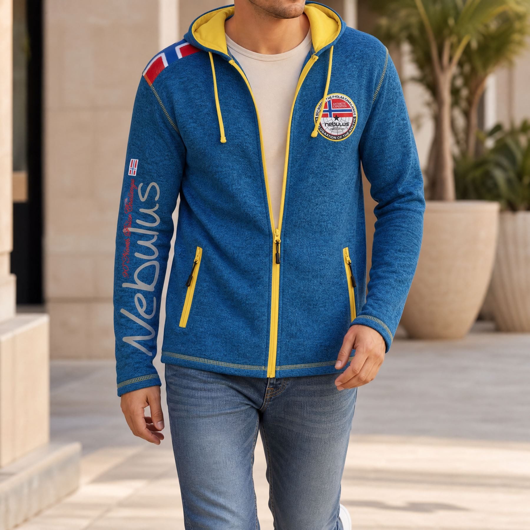 Nebulus Fleecejacke NORSKA, P5140 - Herren, malibu-gelb, S