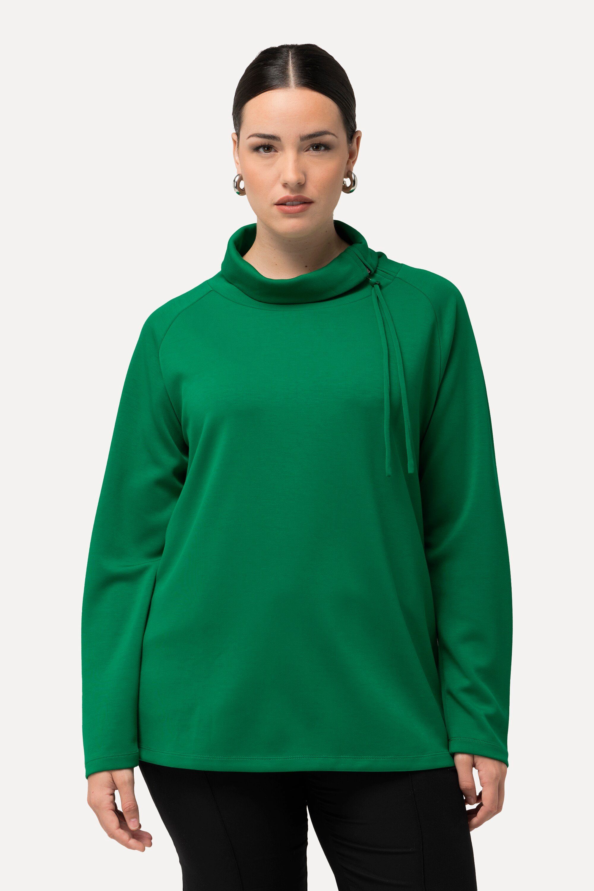 Ulla Popken Sweatshirt Sweatshirt Modalmix Stehkragen günstig online kaufen
