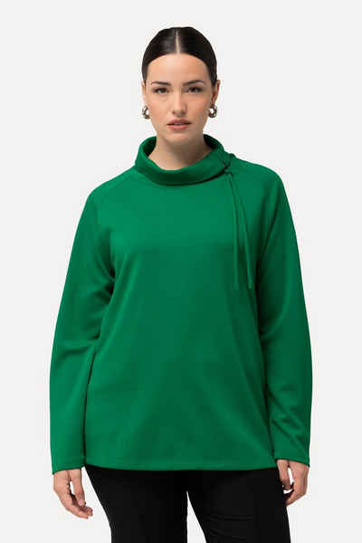 Ulla Popken Sweatshirt Sweatshirt Modalmix Stehkragen Zipper Langarm