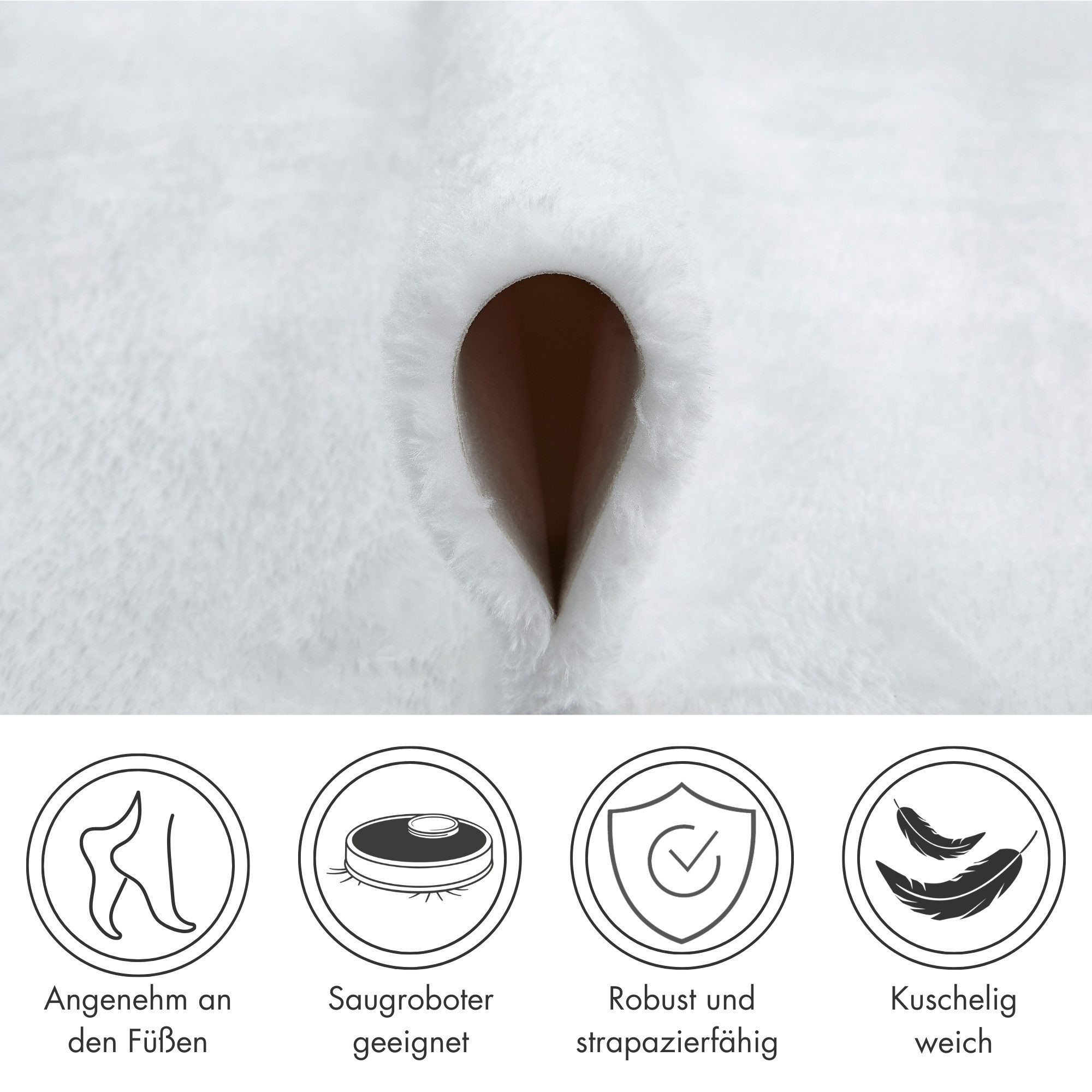 Andiamo Fellteppich Lamm Fellimitat, fellförmig, Höhe: 20 mm, Kunstfell, besonders weich durch Microfaser, Kudenliebling