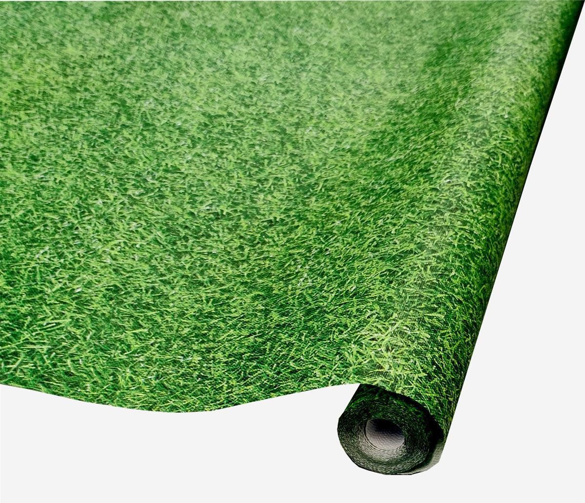 PAPSTAR Tischdecke Papiertischdecke 5 m x 1,2 m "Fußballrasen" (Rolle 1-tlg, Papiertischdecke), Papiertischdecke Fußballparty WM EM Mottoparty Einmaltischdecke