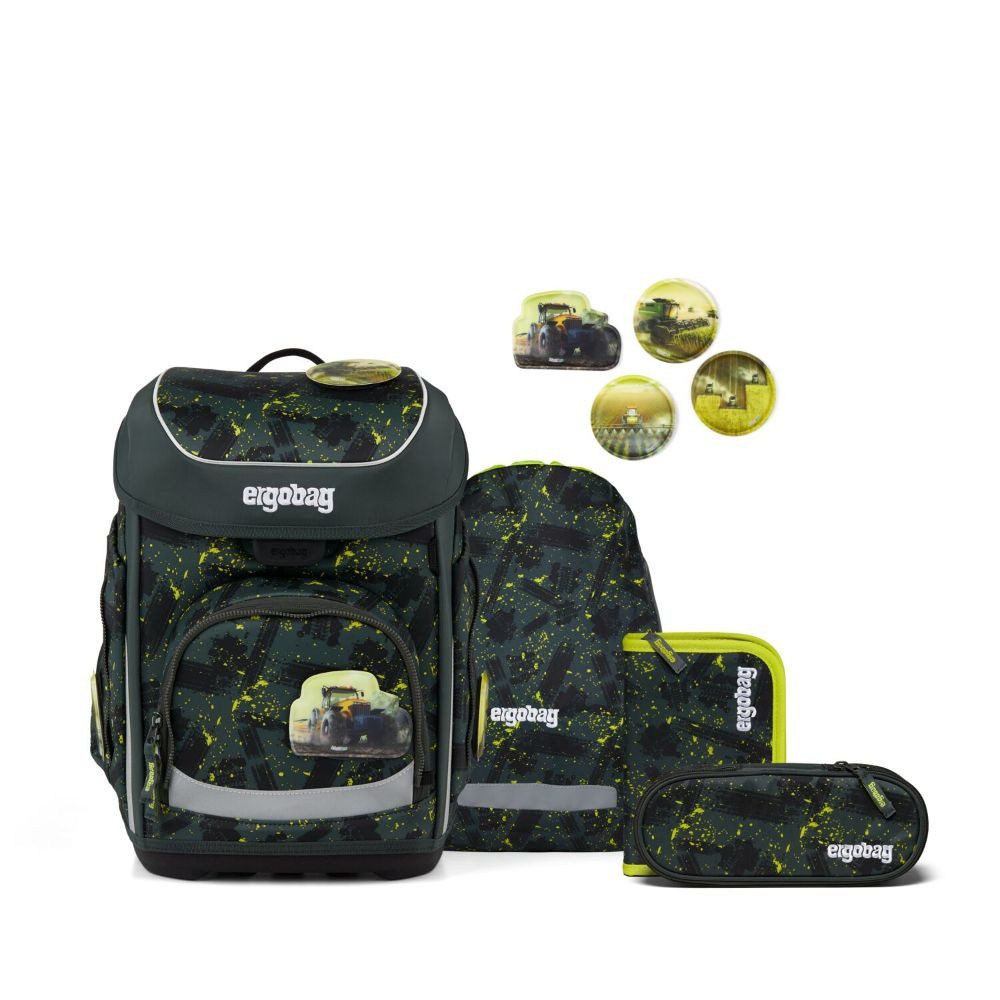 ergobag Ранці Cubo (inkl. Etui (befüllt), Schlamperrolle, Sportbeutel und Kletties, 5tlg)