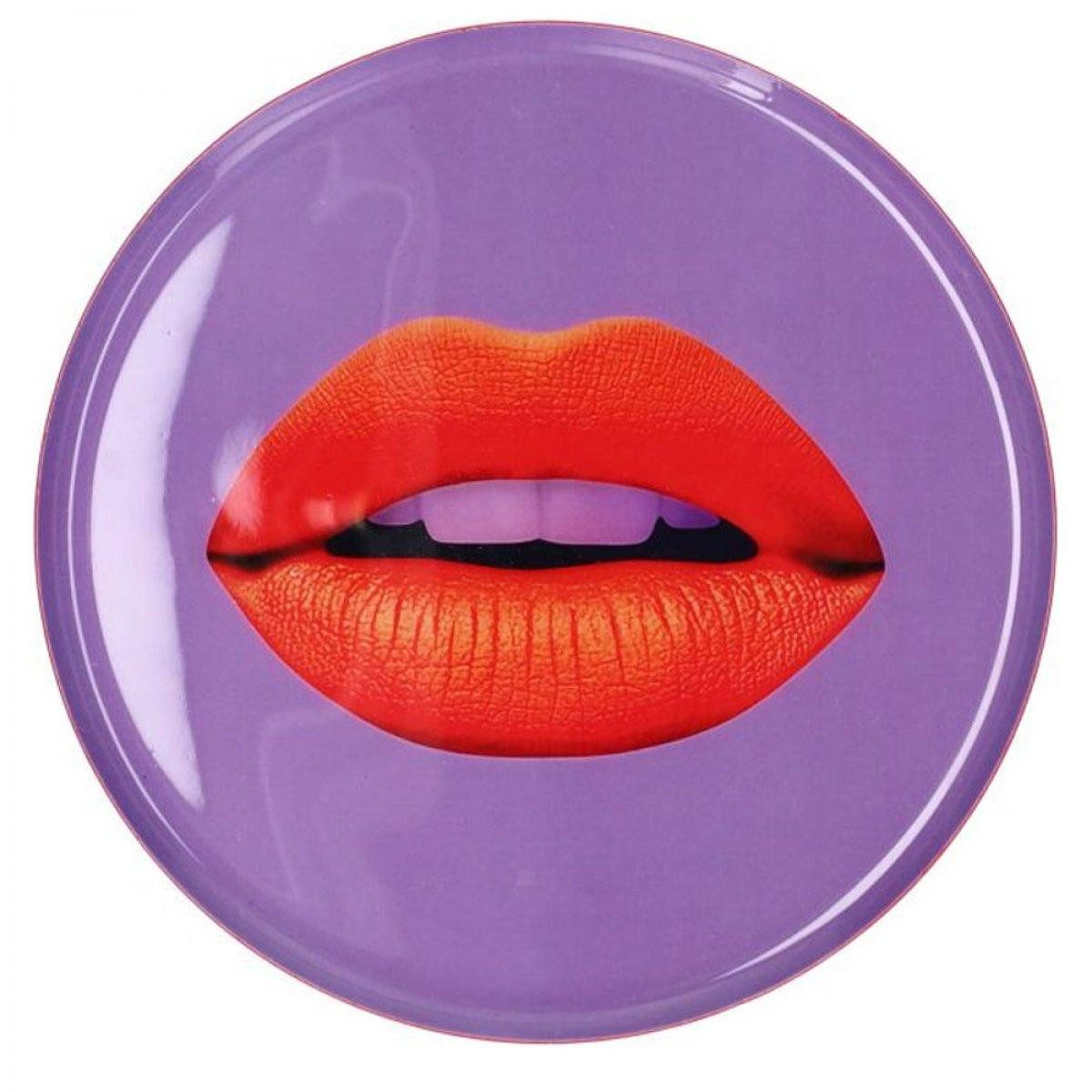 Giftcompany Tablett Dekotablett Love Trays Lippen Lila (17,7cm)