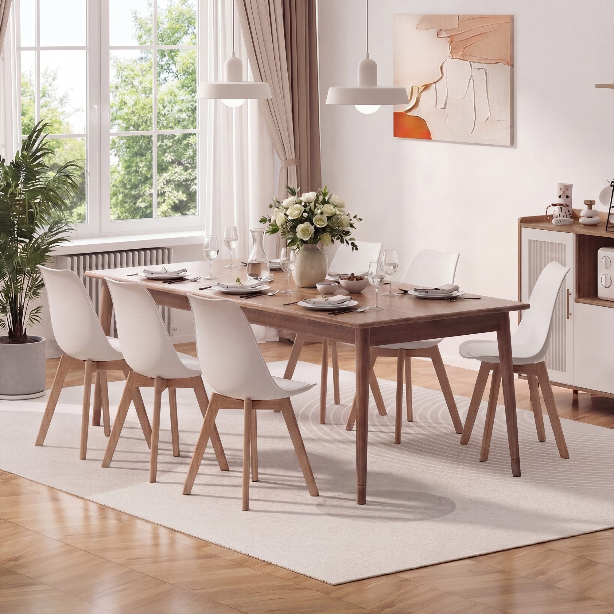 Bealife Esszimmerstuhl Stuhl-Set (wahlweise mit 2, 4 oder 6 Stühlen),Polsterstühle (2 St) – Bild 3 von 5