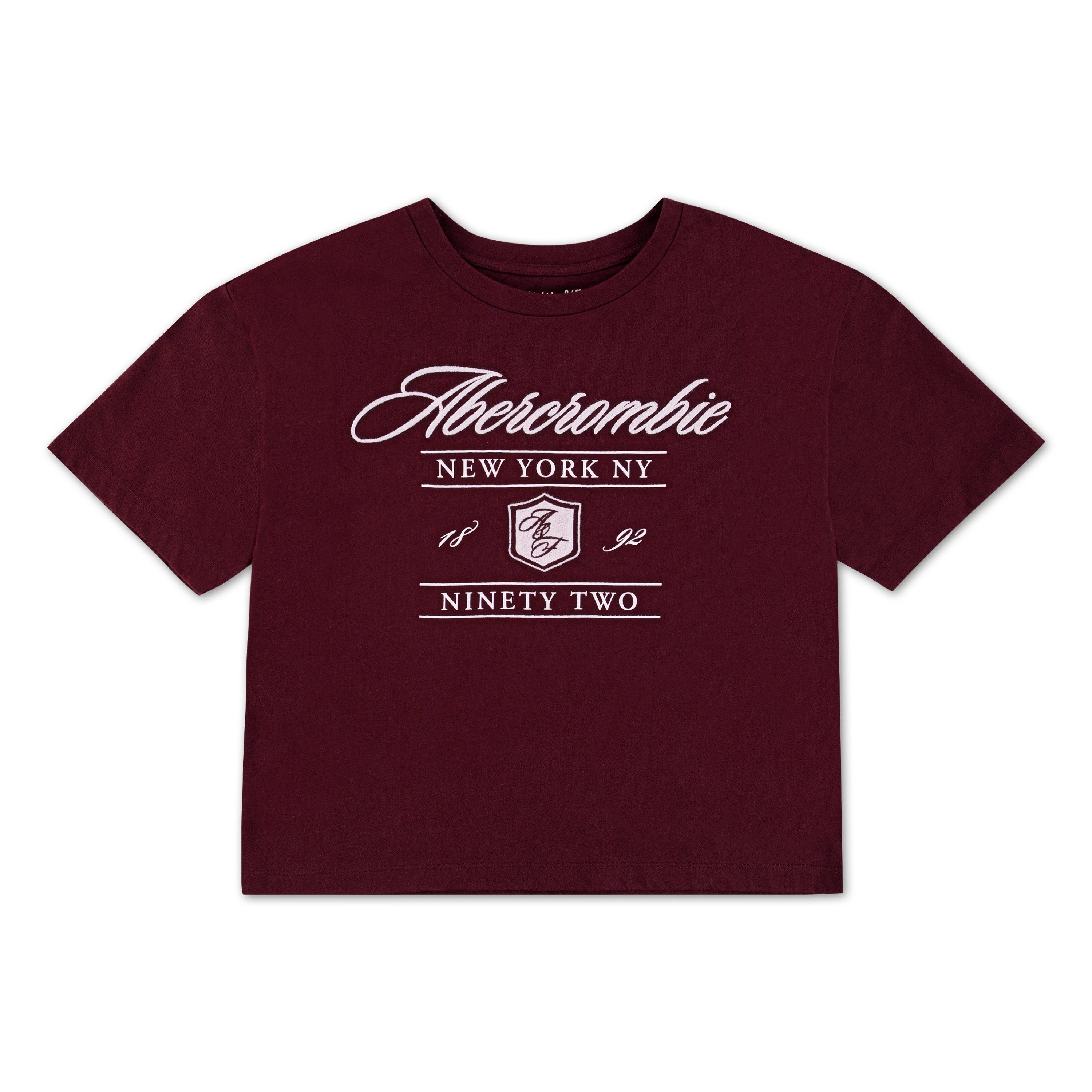 Abercrombie Kids Kurzarmshirt AFG ANF CREST BOXY TEE kurz, mit Logo-Stickerei und Print, for girls
