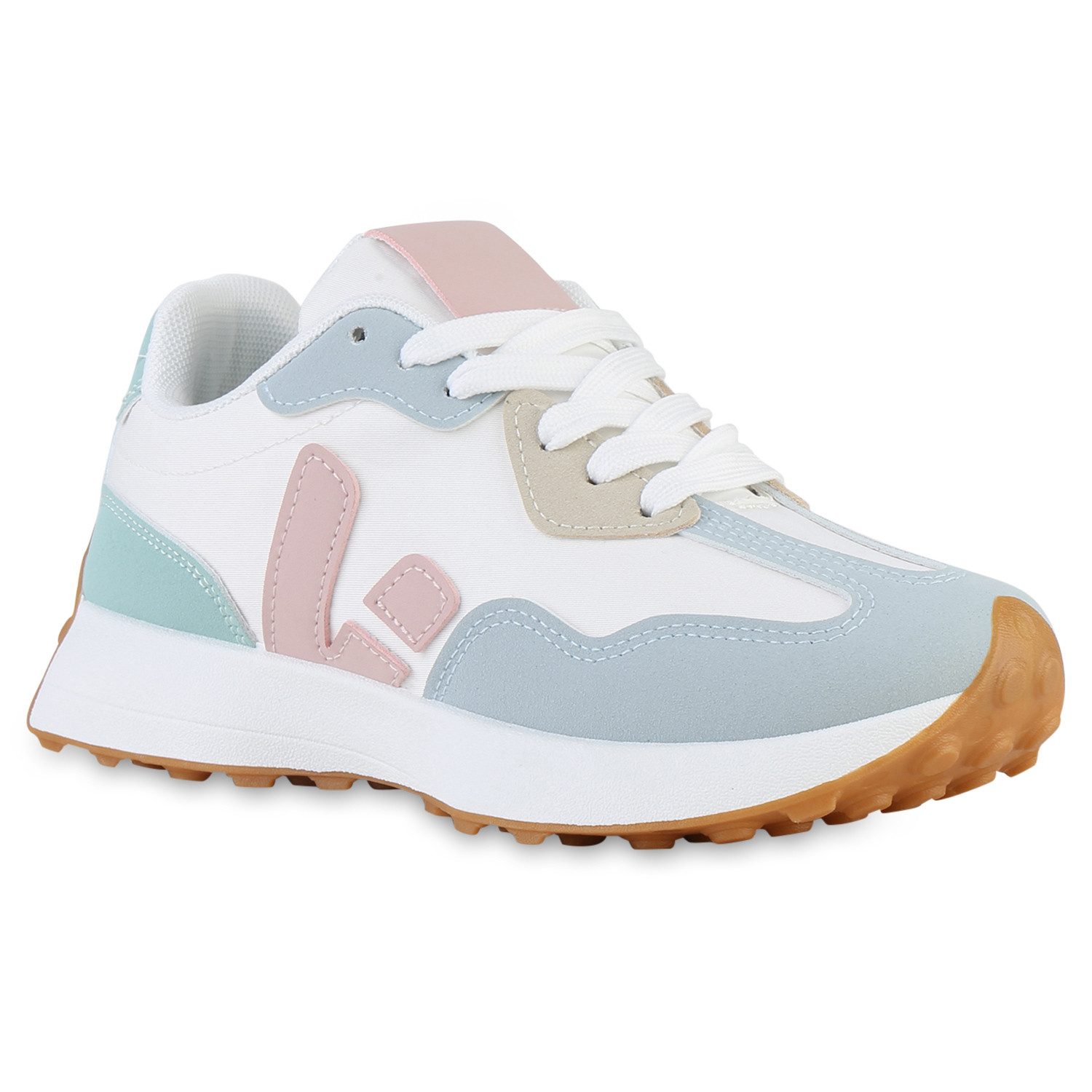 VAN HILL 841561 Plateausneaker Damen Plateau Sneaker Schnürer Profil-Sohle günstig online kaufen