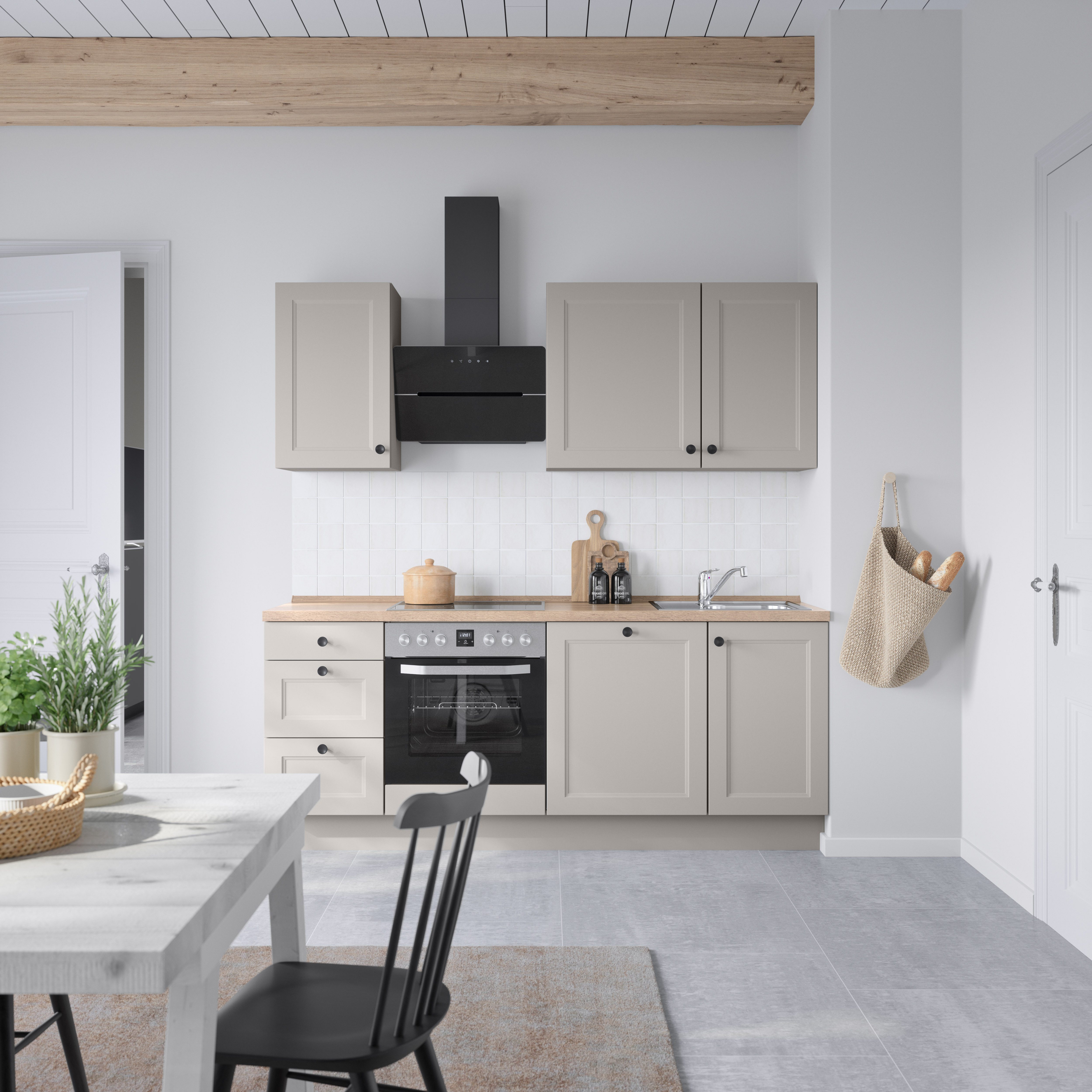 nobilia® Küchenzeile "Cascada II", NEU: individuell anpassbar mit gratis Profi-Beratung, vormontiert, Breite 210 cm, Ausrichtung wählbar, wahlw. mit E-Geräten