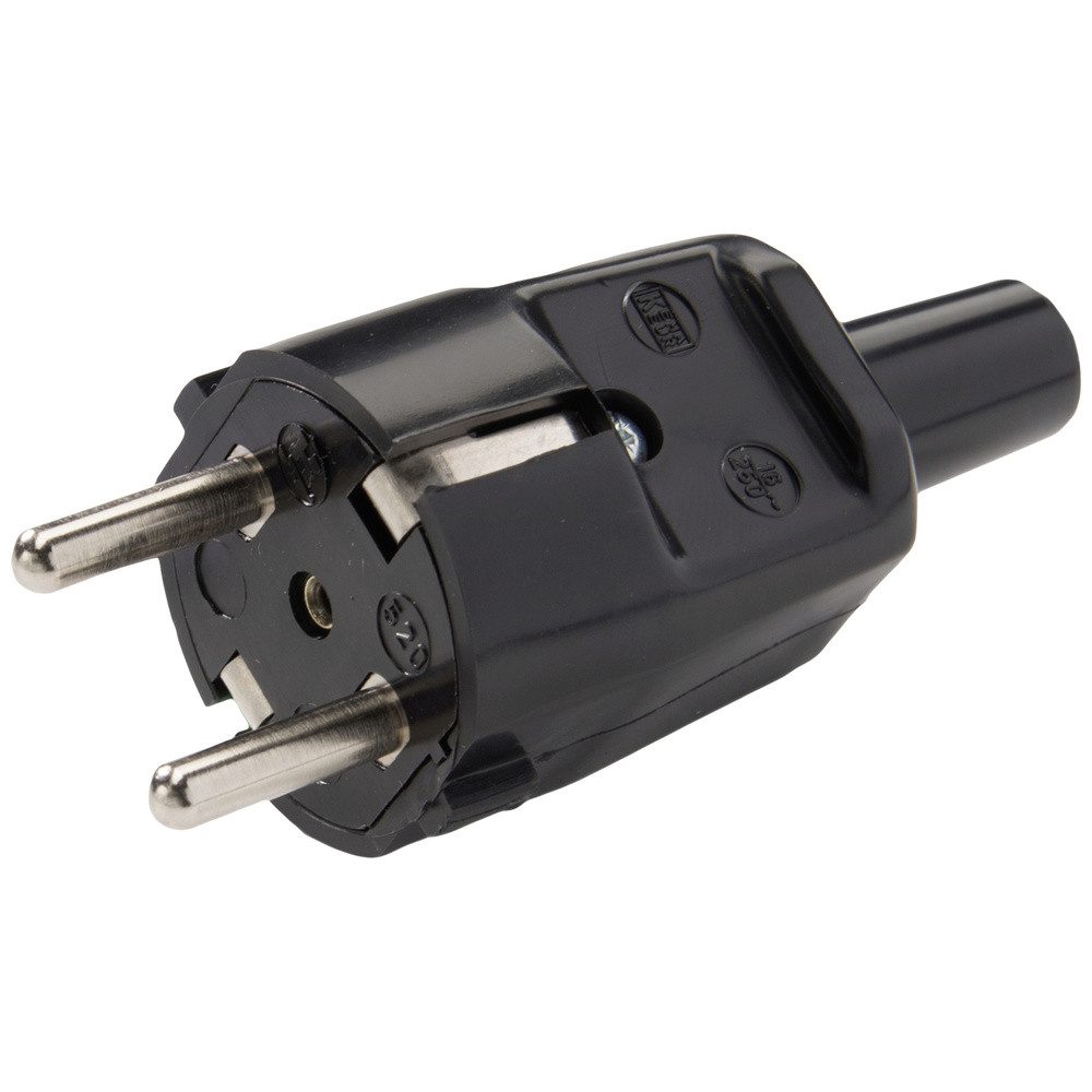 Martin Kaiser 520/sw Schutzkontaktstecker PVC 250 V Schwarz IP20 Steckernetzteil