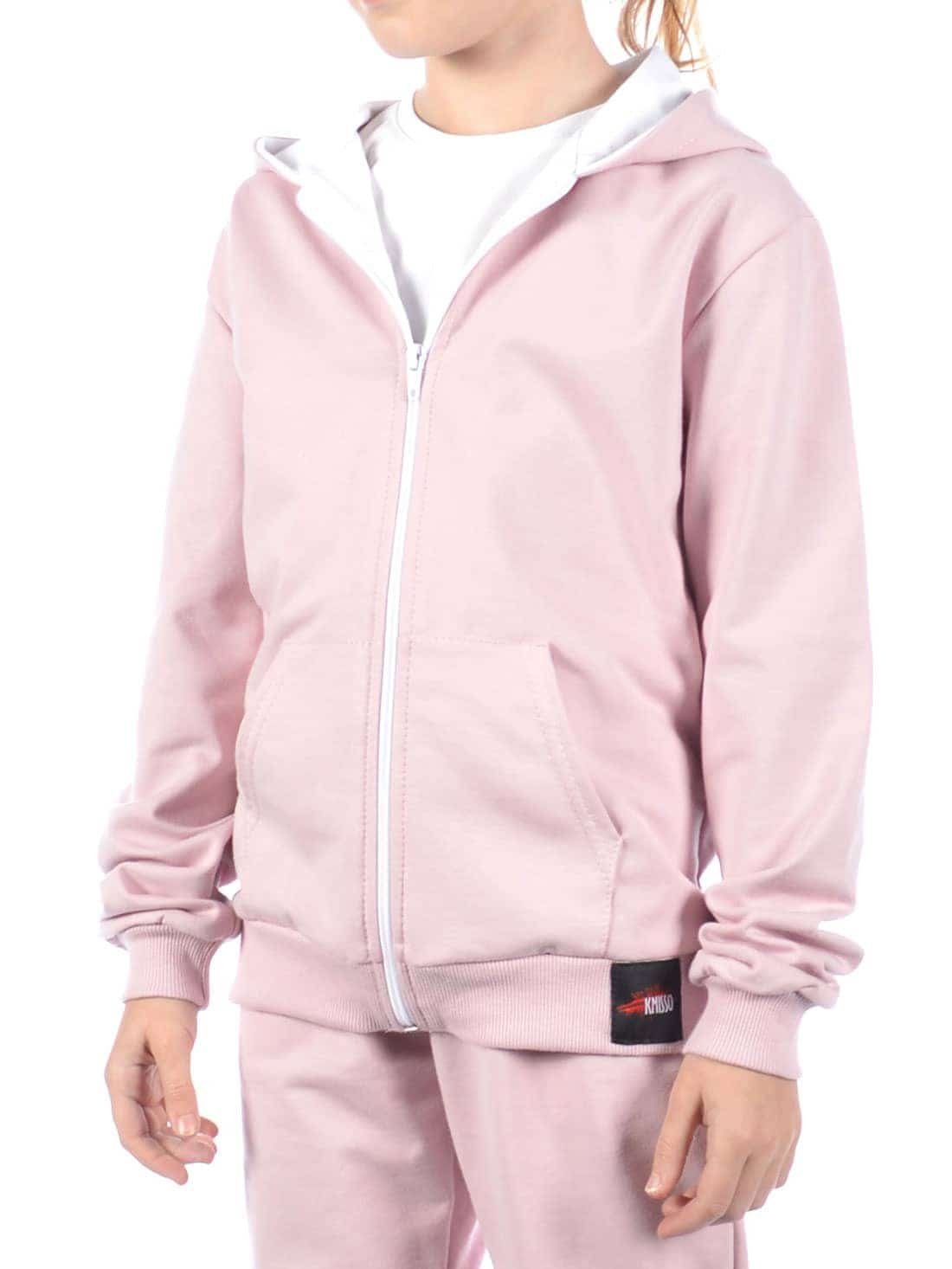 KMISSO Kapuzensweatjacke Mädchen Kapuzen Sweatjacke Hoodie (1-tlg) Hoodie Rosa