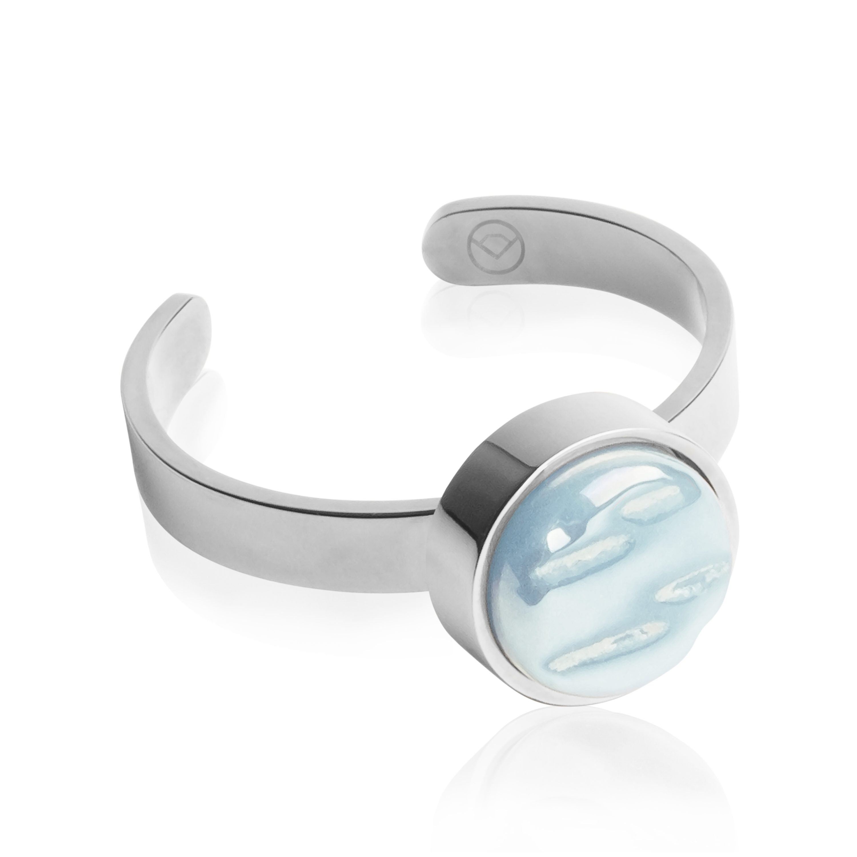 ALEXASCHA Fingerring Verstellbarer Ring mit Stein • 8mm