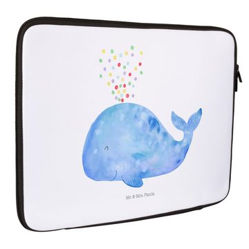 Mr. & Mrs. Panda Laptop-Hülle Wal Konfetti - Weiß - Geschenk, Computertasche, Laptop, Urlaub, Tasch