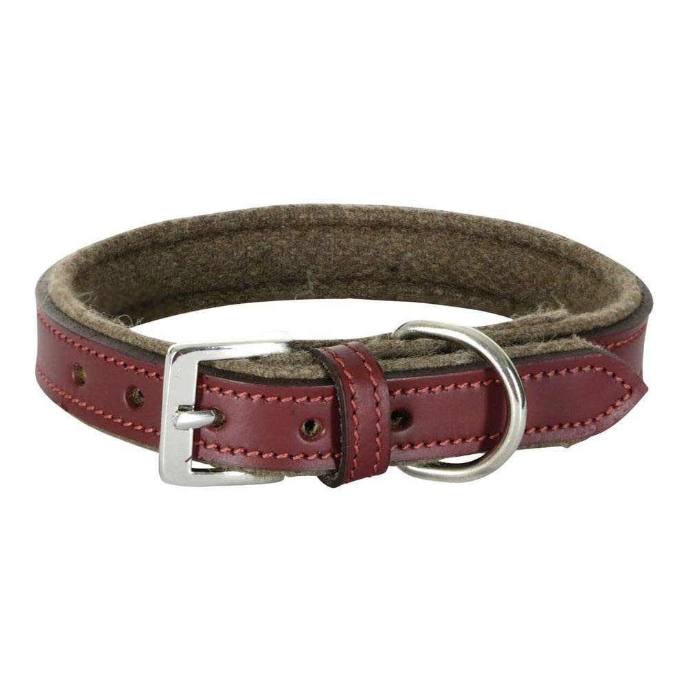 Kerbl Hunde-Halsband Halsband Royal Pets 30mmx46-54cm, rot/braun