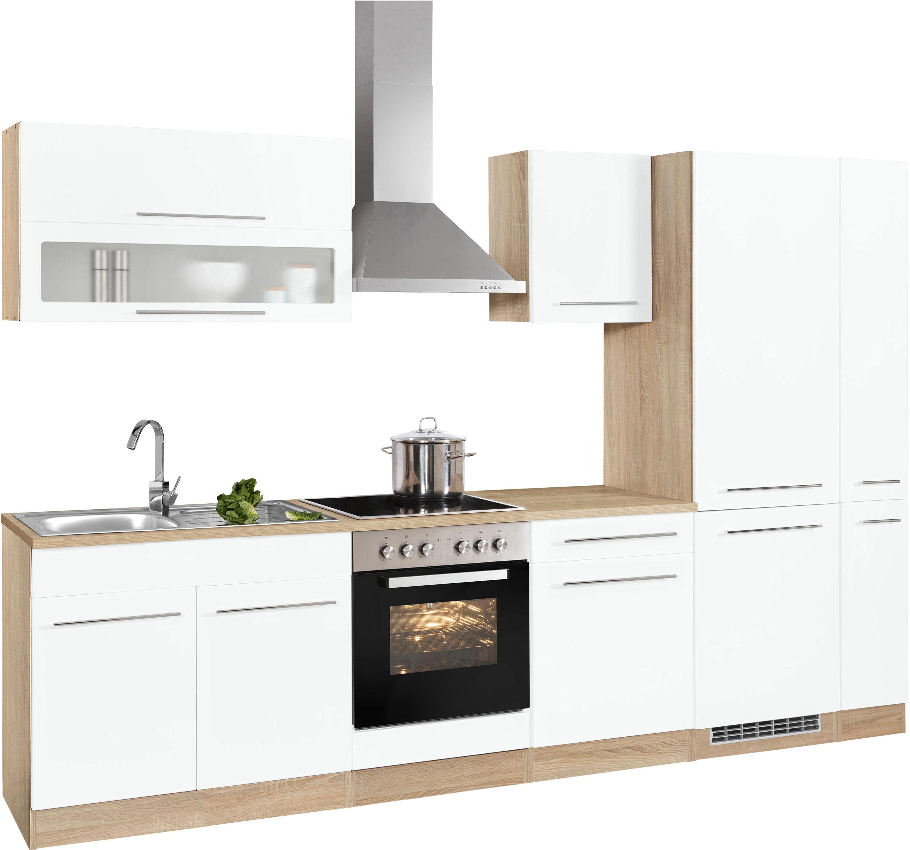 KOCHSTATION Küchenzeile KS-Eton, ohne E-Geräte, Breite 300 cm