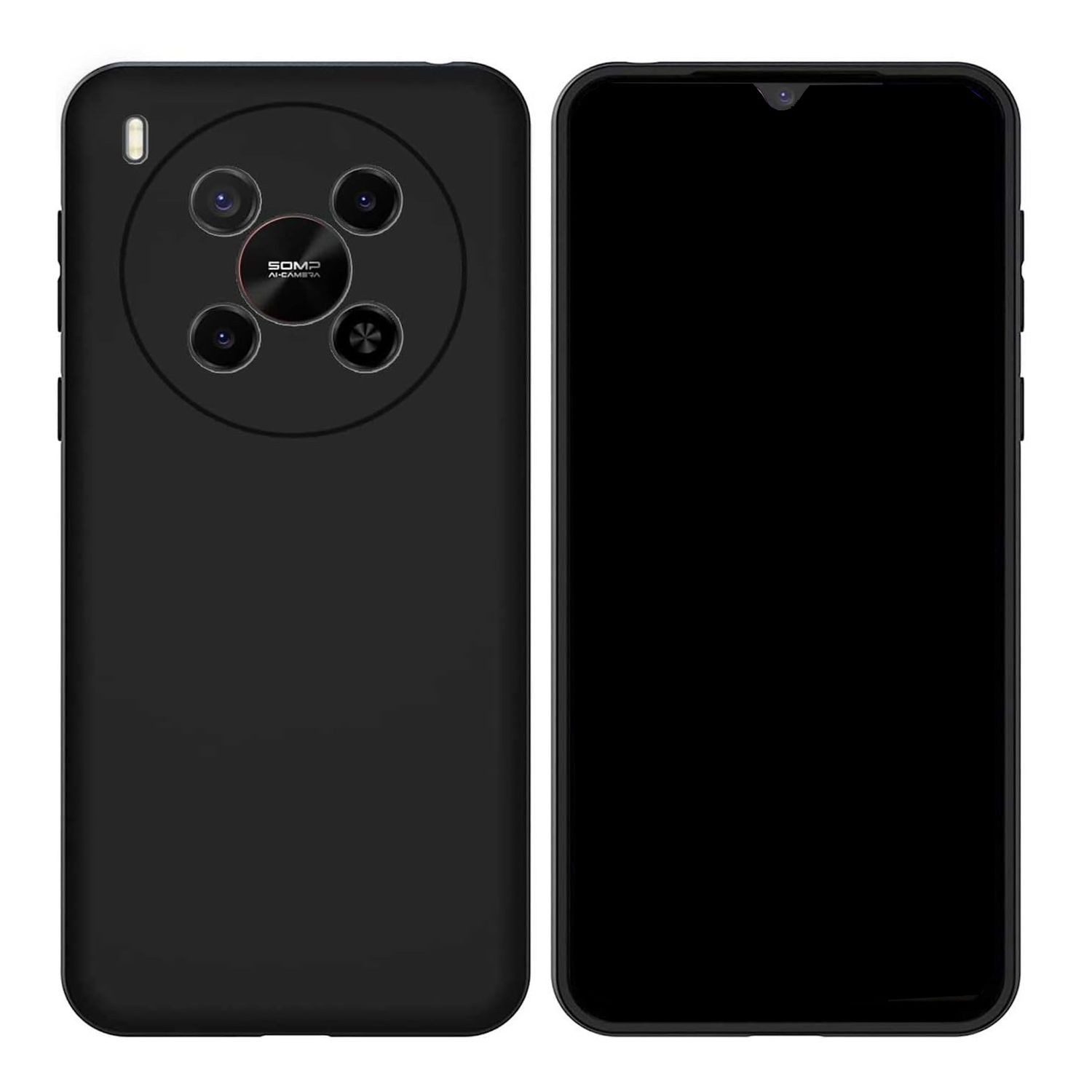 Wigento Handyhülle Für ZTE Blade V70 Max Silikon TPU Schutz Hülle Flexibel Dünn Schwarz, Stilvolle TPU Hülle, präzise Aussparungen, schützend