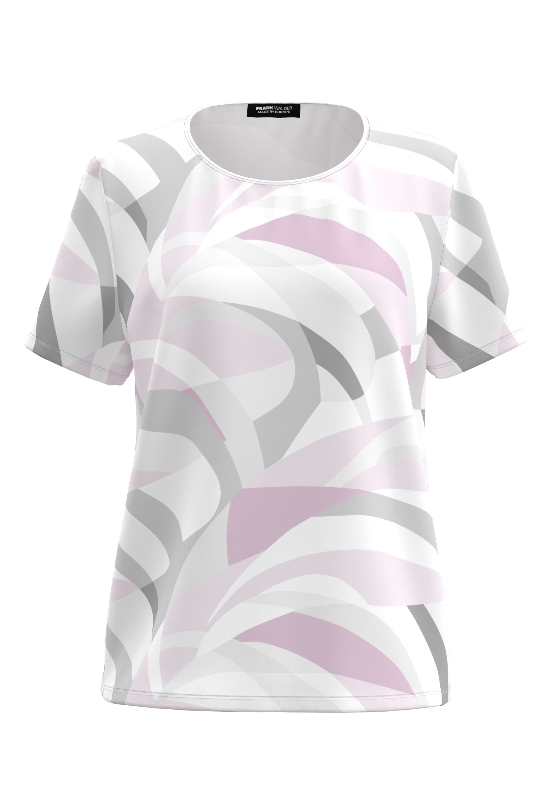 FRANK WALDER T-Shirt mit Schwungprint