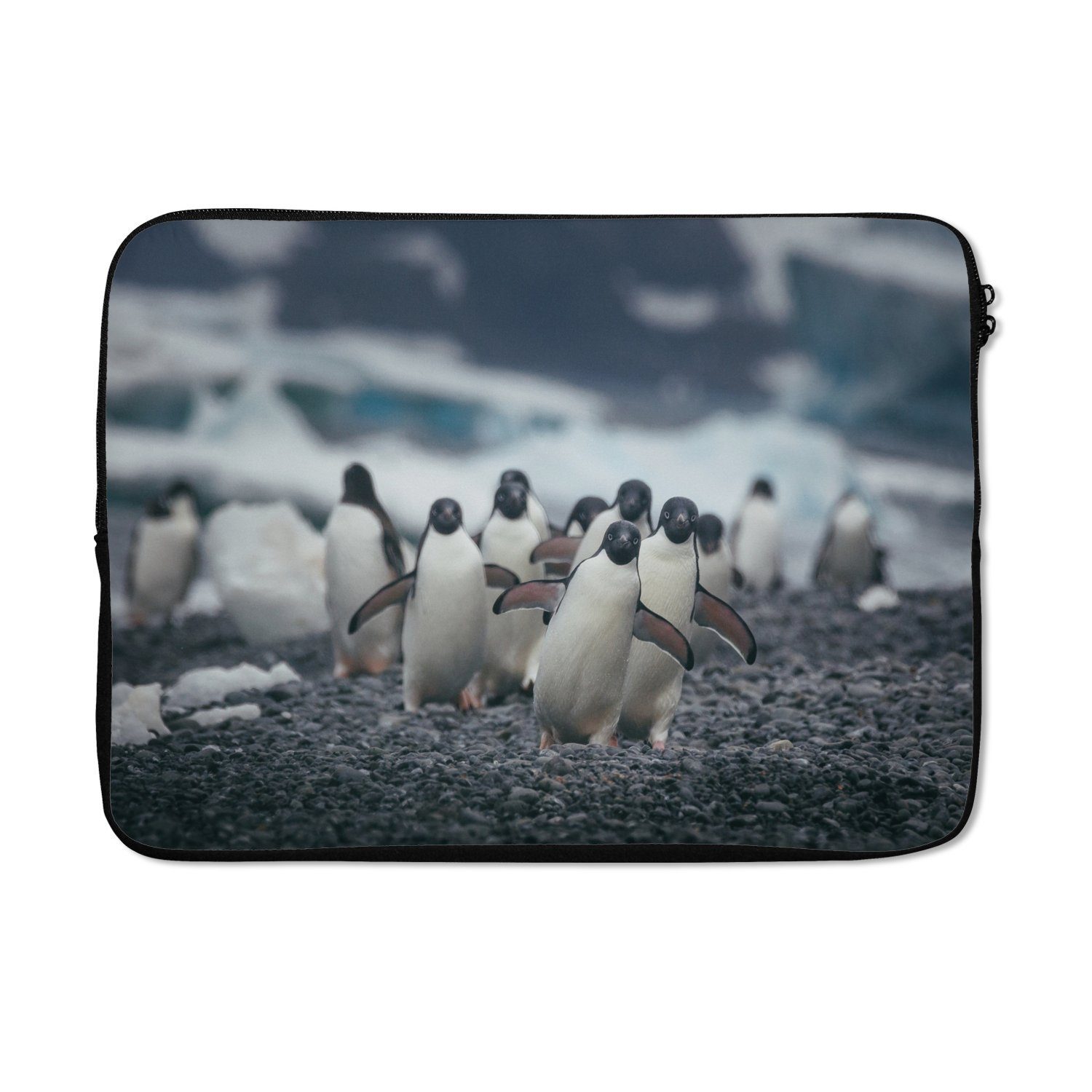 Laptop-Hülle Adeliepinguine am Strand