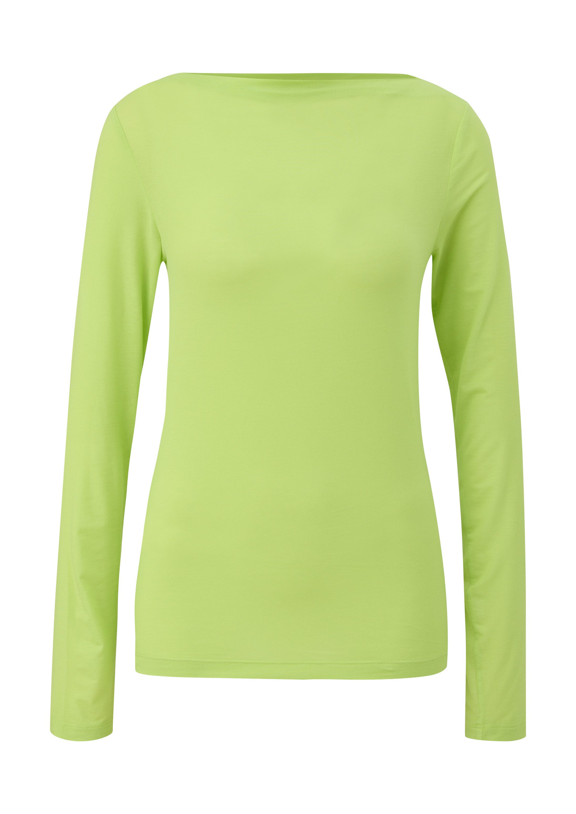 s.Oliver Langarmshirt T-Shirt Slim Fit-Longsleeve aus Lyocellmix