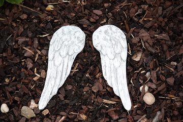 Stone and Style Engelfigur kleine Engel Flügel aus massiven Steinguss Steinfigur frostfest