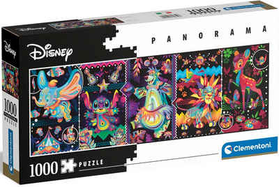 Clementoni® Puzzle Panorama, Disney Classics, 1000 Puzzleteile, Made in Europe, FSC® - schützt Wald - weltweit