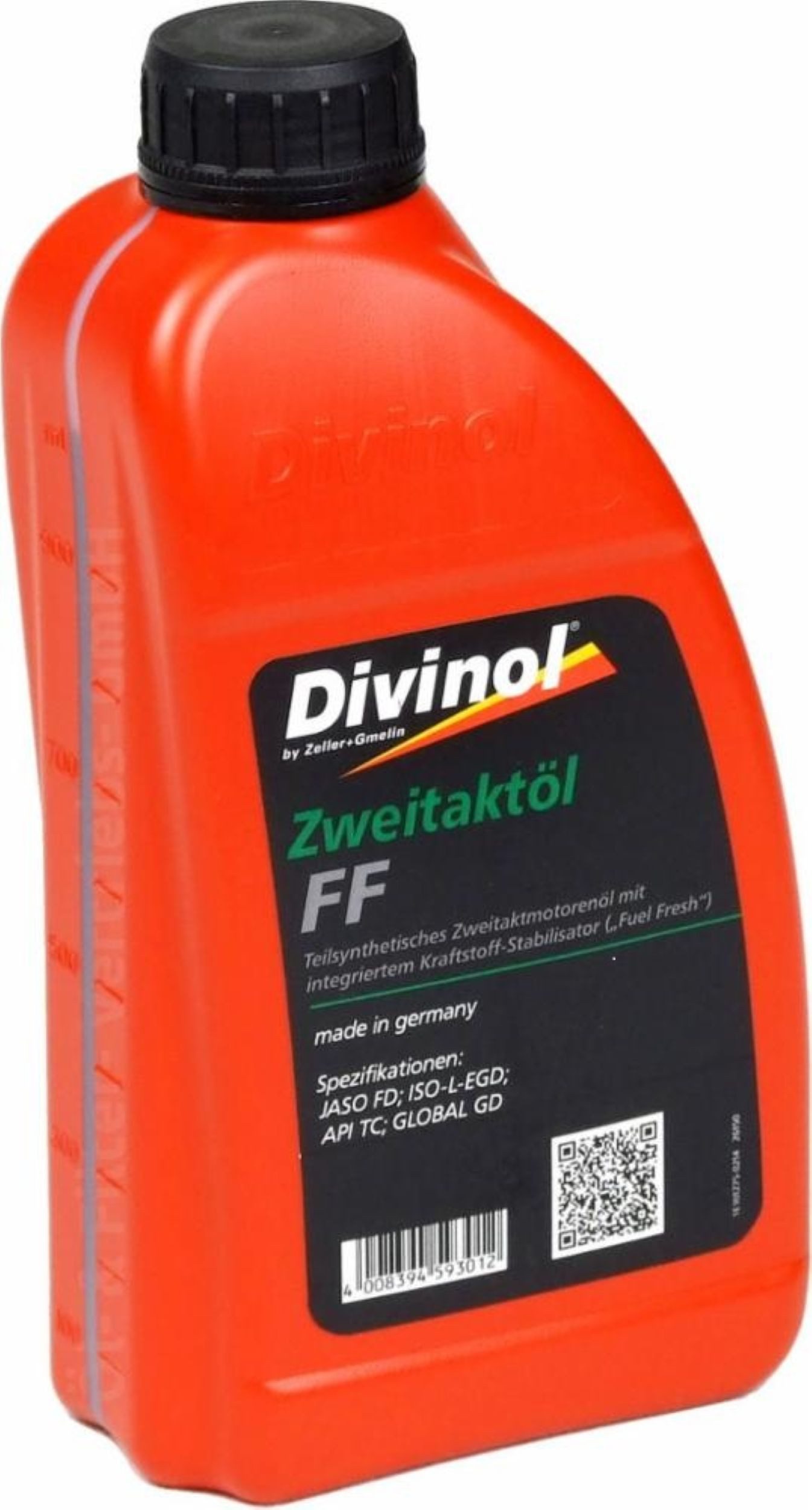 Zeller Multifunktionsöl Divinol 26150 Zweitaktöl FF 1x1 Liter normale Flasche 2-Taktöl teilsyn, 1000 ml
